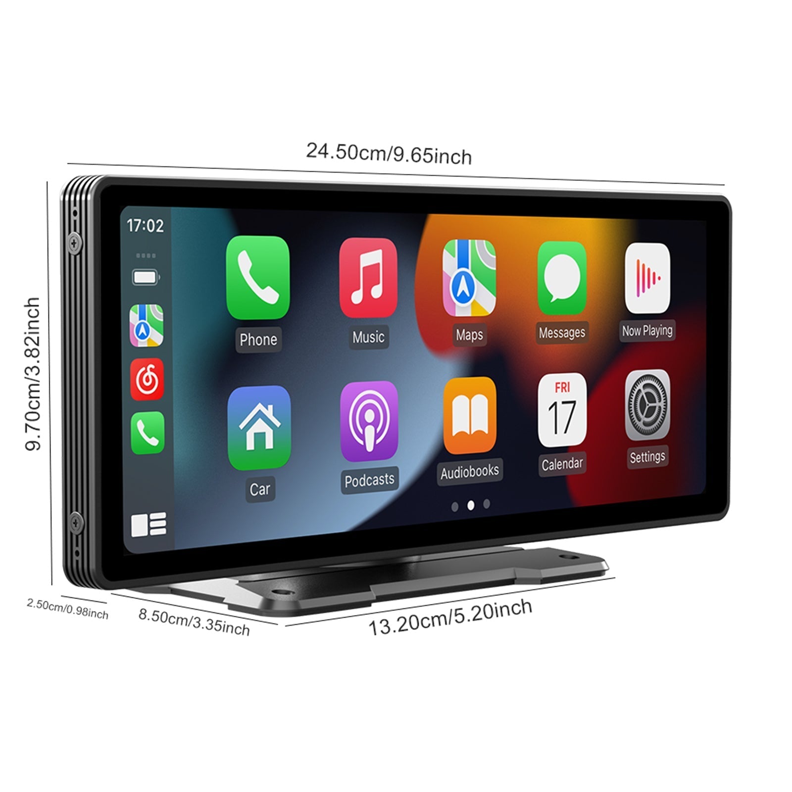10.77" Wireless Carplay Bluetooth Stereo Radio FM Car MP5 Player + 4 LED Camera