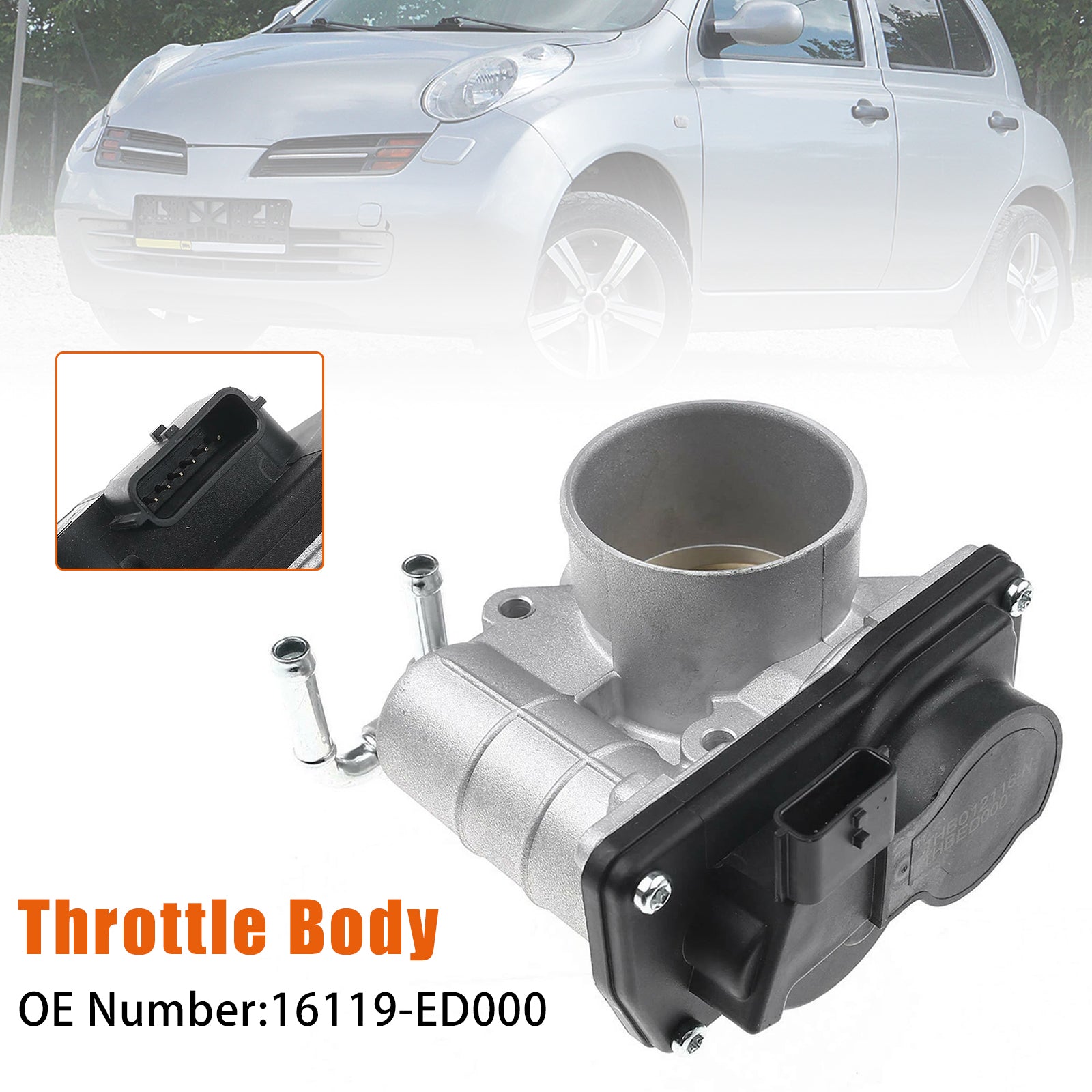 Throttle Body 16119-ED000 For Nissan Qashqai+2 I Tiida C11 Micra K12 Tiida SC11 1.6