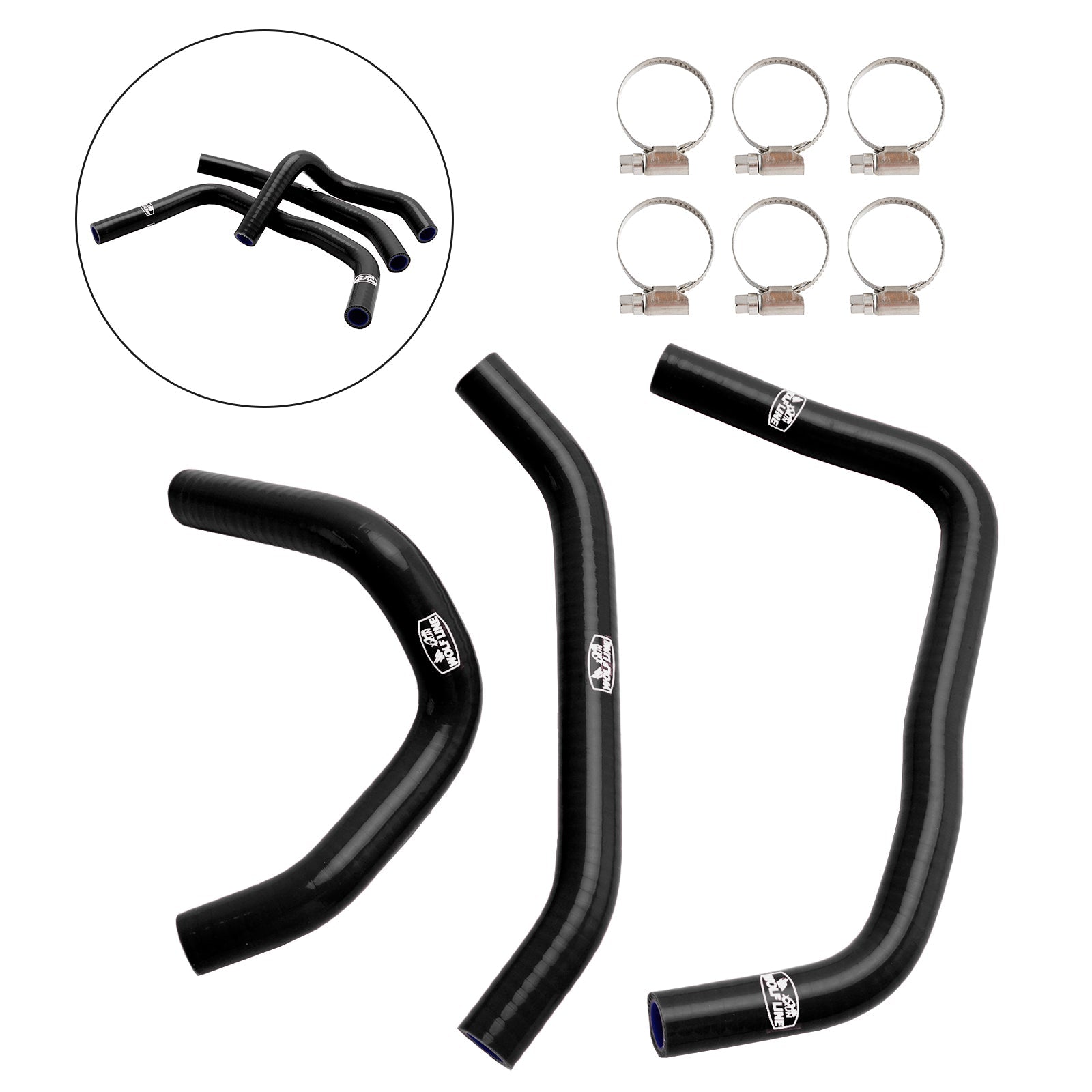 2023-2024 Kawasaki ZX4R ZX-4RR Silicone Radiator coolant Hose kit