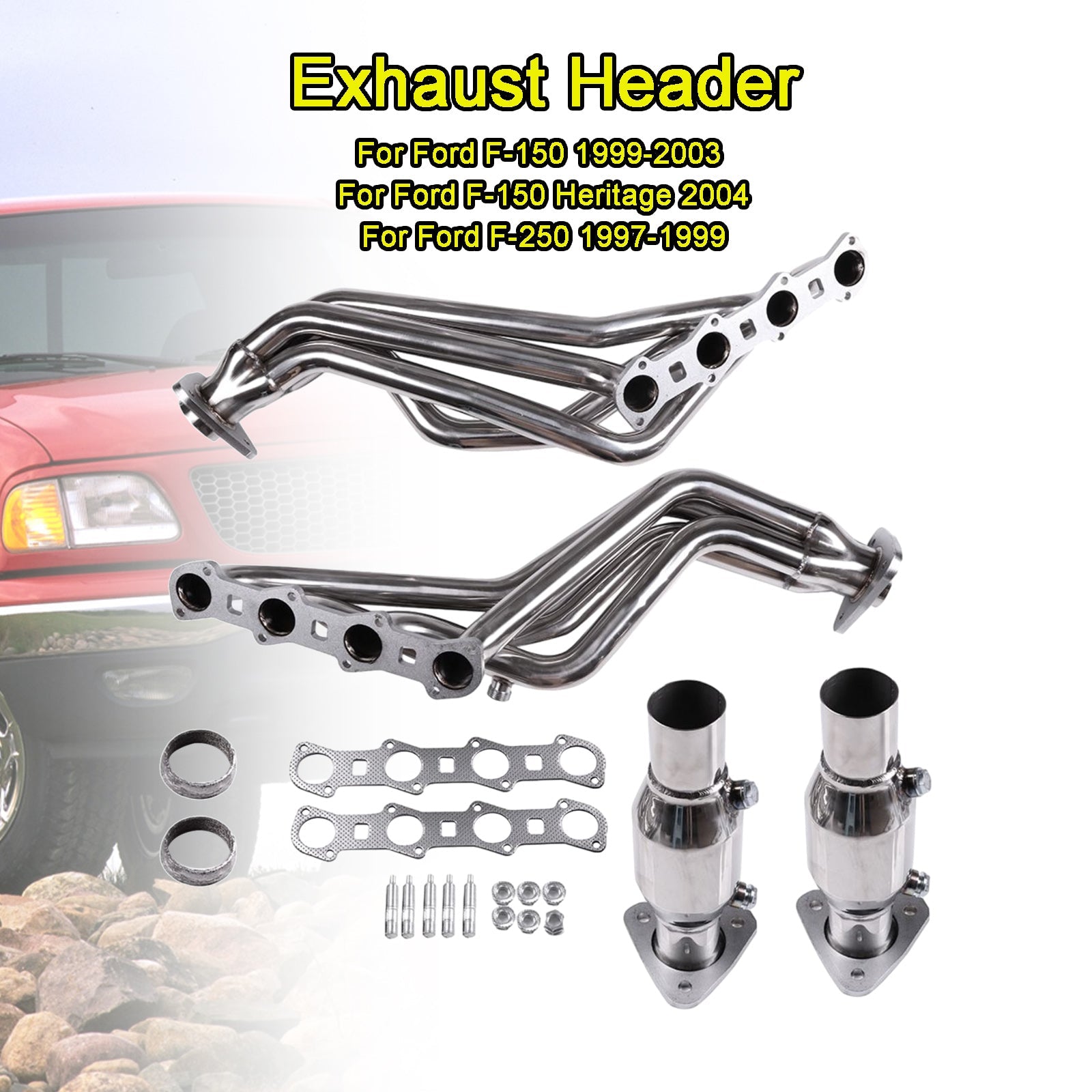 Exhaust Manifold Racing Header Fit Ford F-150 1999-2003 Fit Ford F-150 2004