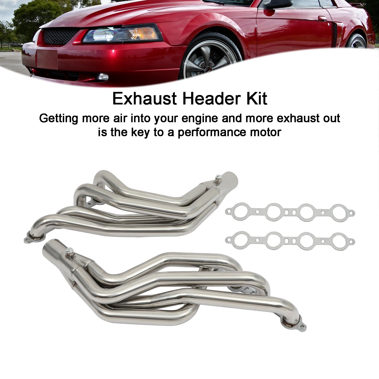 Stainless Steel Manifold Headers Exhaust Fit Ford Mustang 3.8L 1979-2004