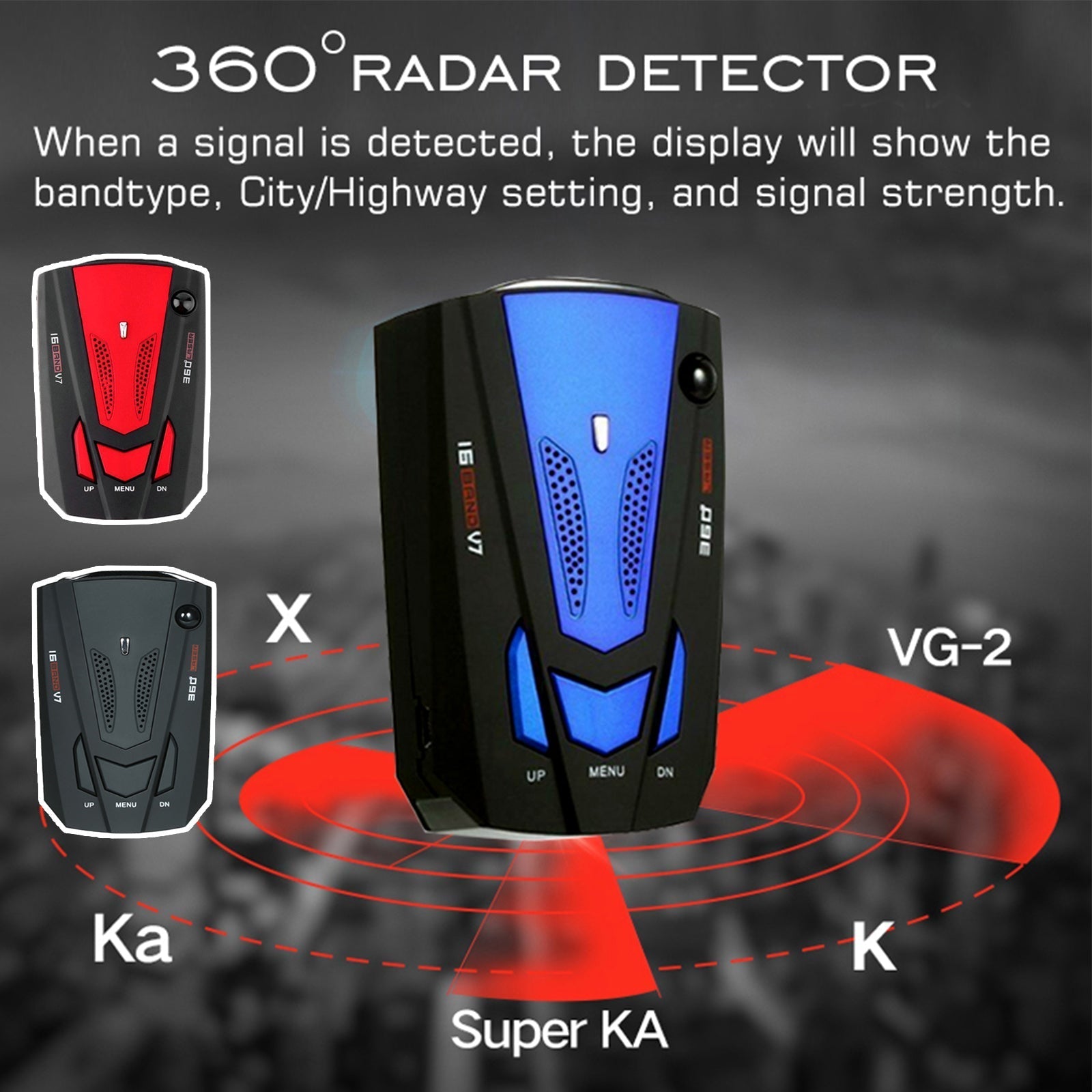 V7 Electronic Dog Mobile Radar Speedometer Switch