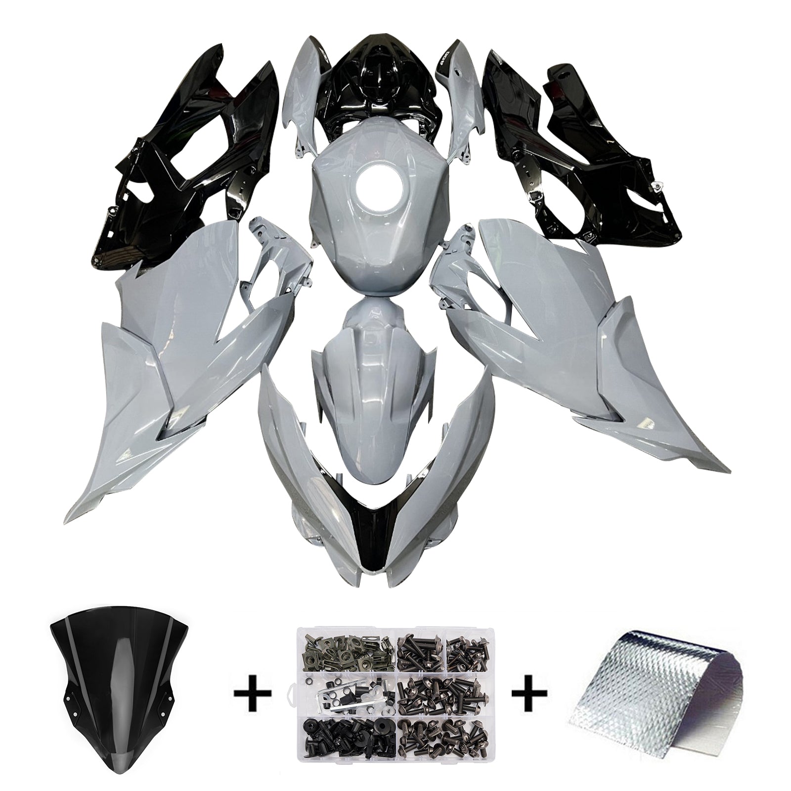 Injection Fairing Kit Bodywork Plastic ABS fit For Kawasaki EX400 Ninja400 2018-2024