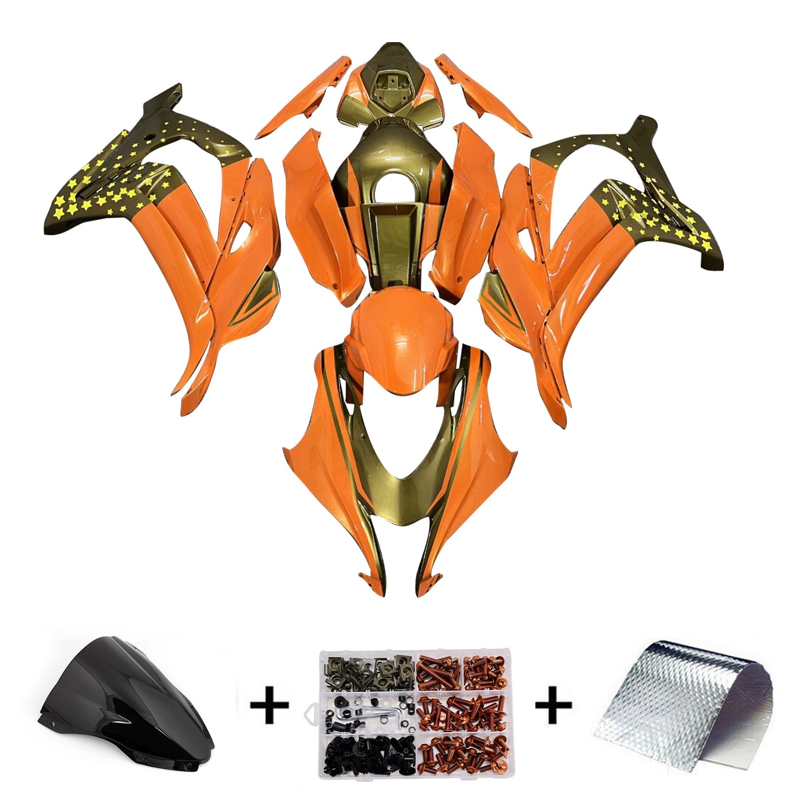 Injection Fairing Kit Bodywork Plastic ABS fit For Kawasaki ZX10R 2016-2020