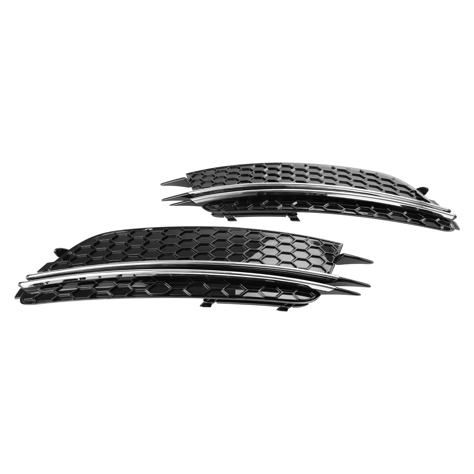 2012-2015 Audi A6 4G C7 2PCS Front Fog Light Cover Bezel Grill Grille
