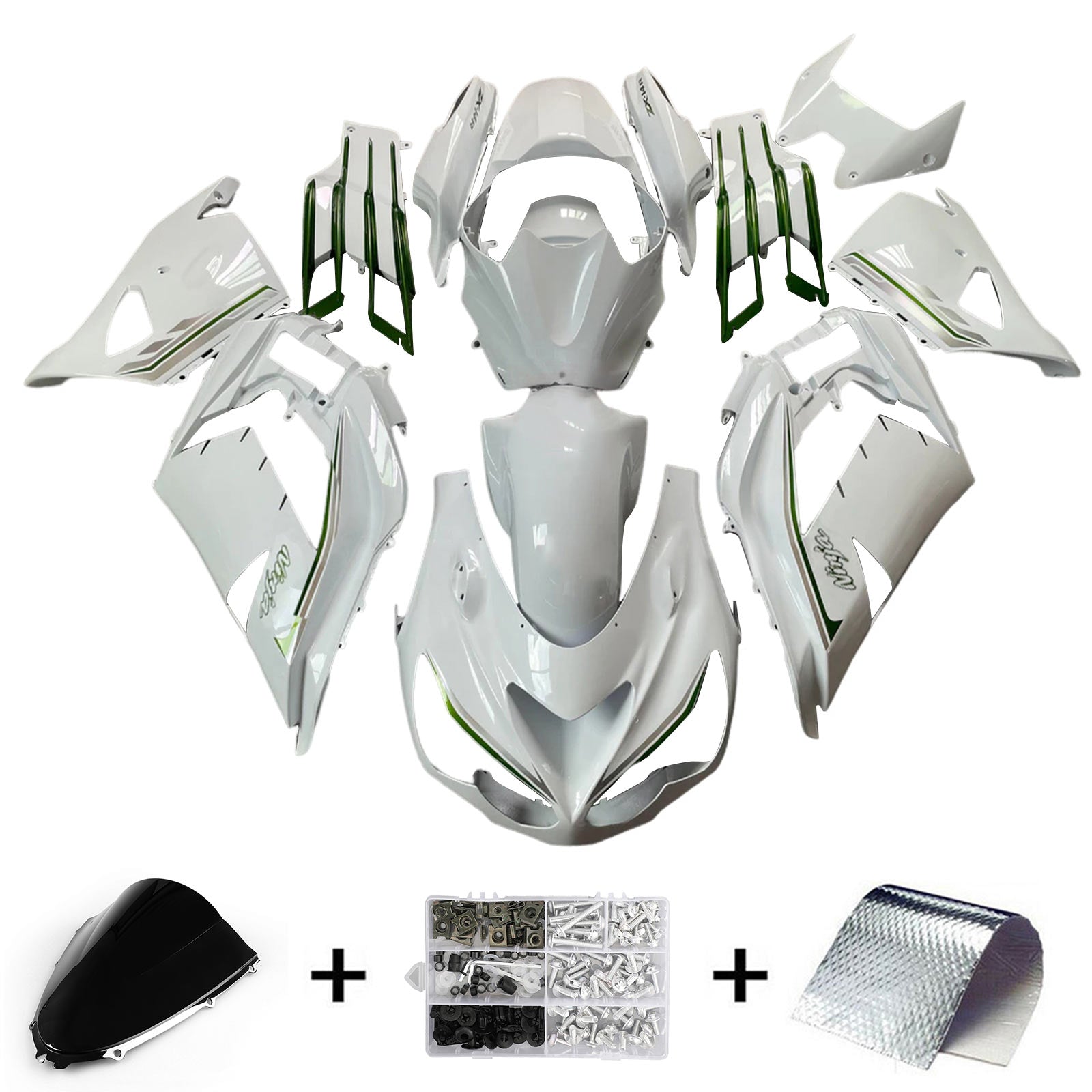 2012-2025 Kawasaki ZX14R Injection Fairing Kit Bodywork Plastic ABS #104