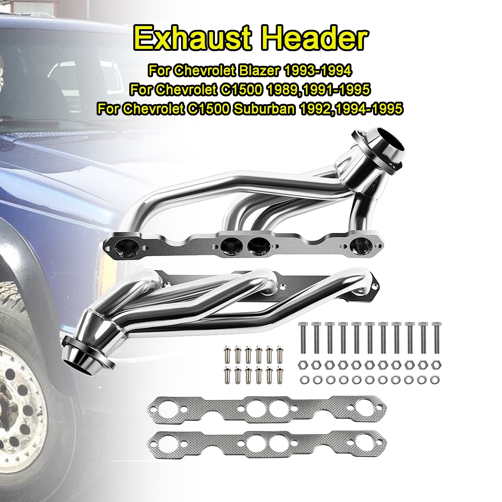 Header Exhaust Manifold Fit Chevy Blazer 1993-1994 Fit Chevy C1500 1991-1995