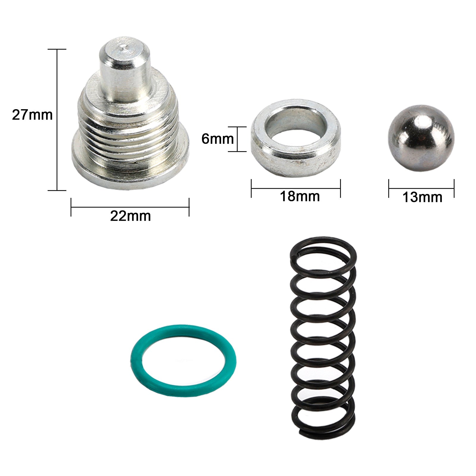 1994.77-2003 Ford F250 F350 F450 F550 FSD E250 E350 E450 ESD 7.3L Diesel Oil Pump Relief Valve Spring Plug & Seals Kit