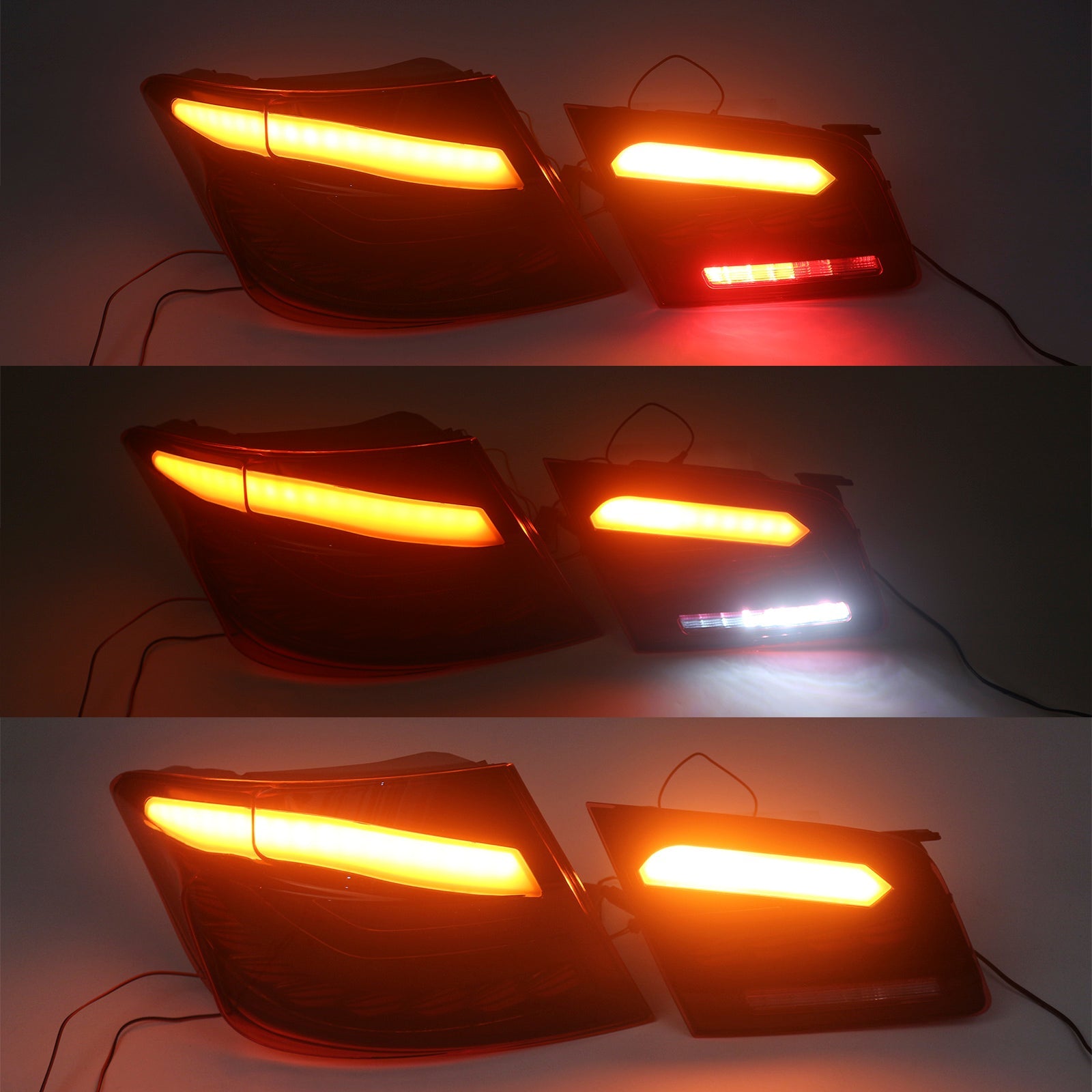 2010-2016 6th Gen 5-Series F10 F18 M5 L&R Red LED Tail Lights Rear Lamp Assembly