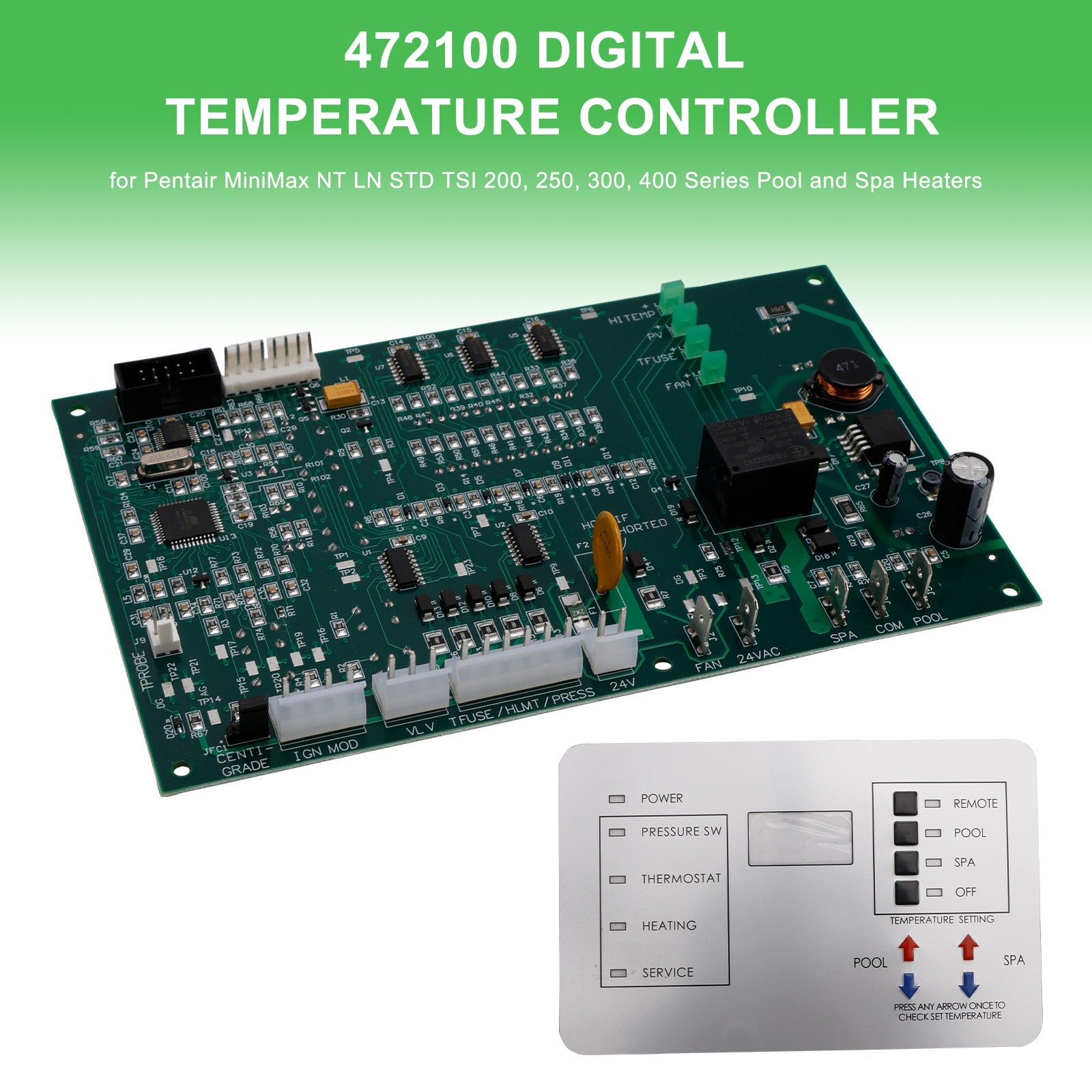 Digital Temperature Controller Board for Pentair NT STD TSI 200 250 300 400 472100