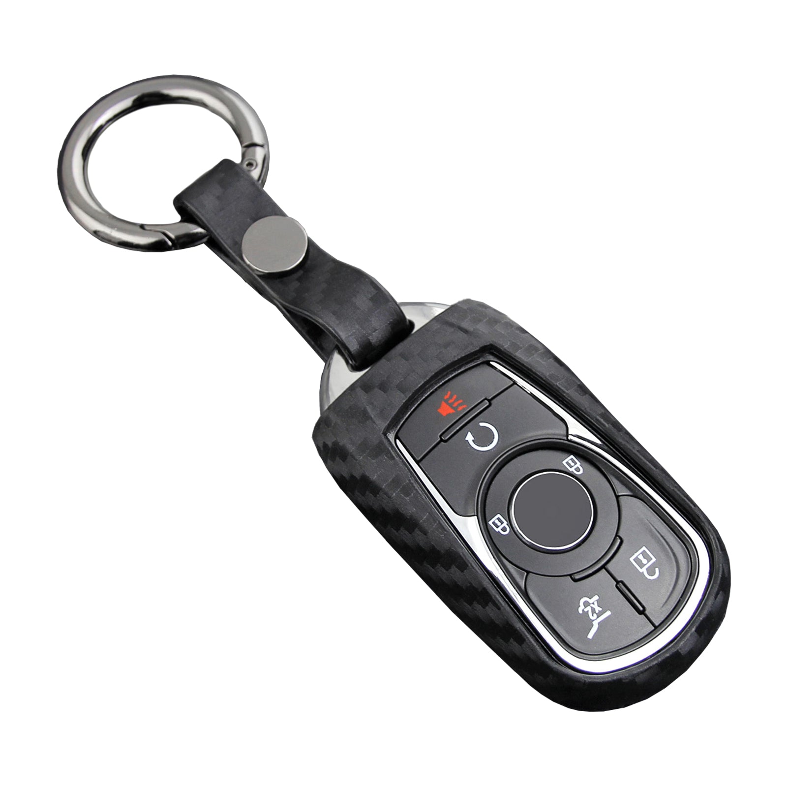 Leather Silicone Car Key Case Cover With Buckle For Buick