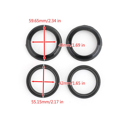 Fork Oil Dust Seal Repair Rebuild Kit Fit For Yamaha YZF-R6S 2006-2009 Victory Vegas 2003-2005 Suzuki GSX-R1000 2001-2008