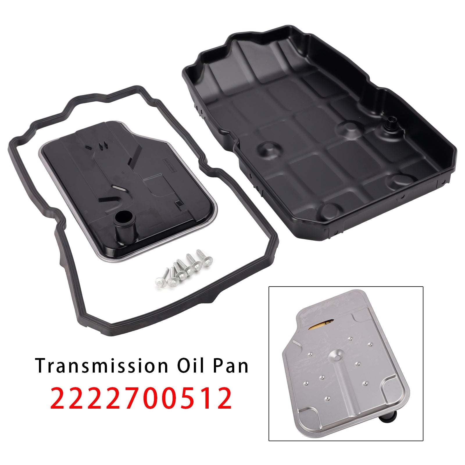 1998-2005 For Mercedes-Benz S-Class (W220) 722.9 Transmission Oil Pan W/Gasket＆Filter Kit 2202710380