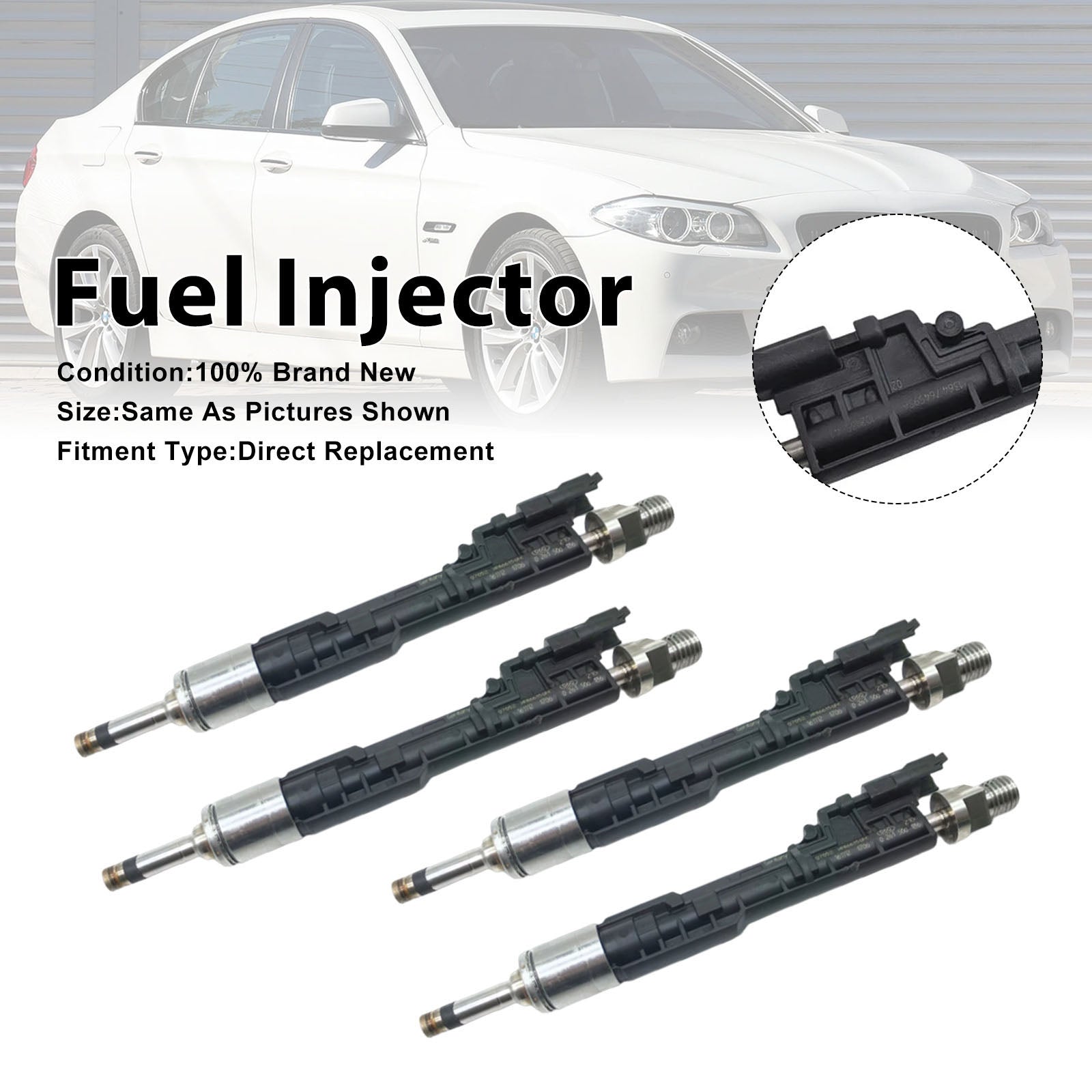 4Pcs Fuel Injector For BMW F10/F11 13-17 F06/F12/F13 2012-2018 0261500186