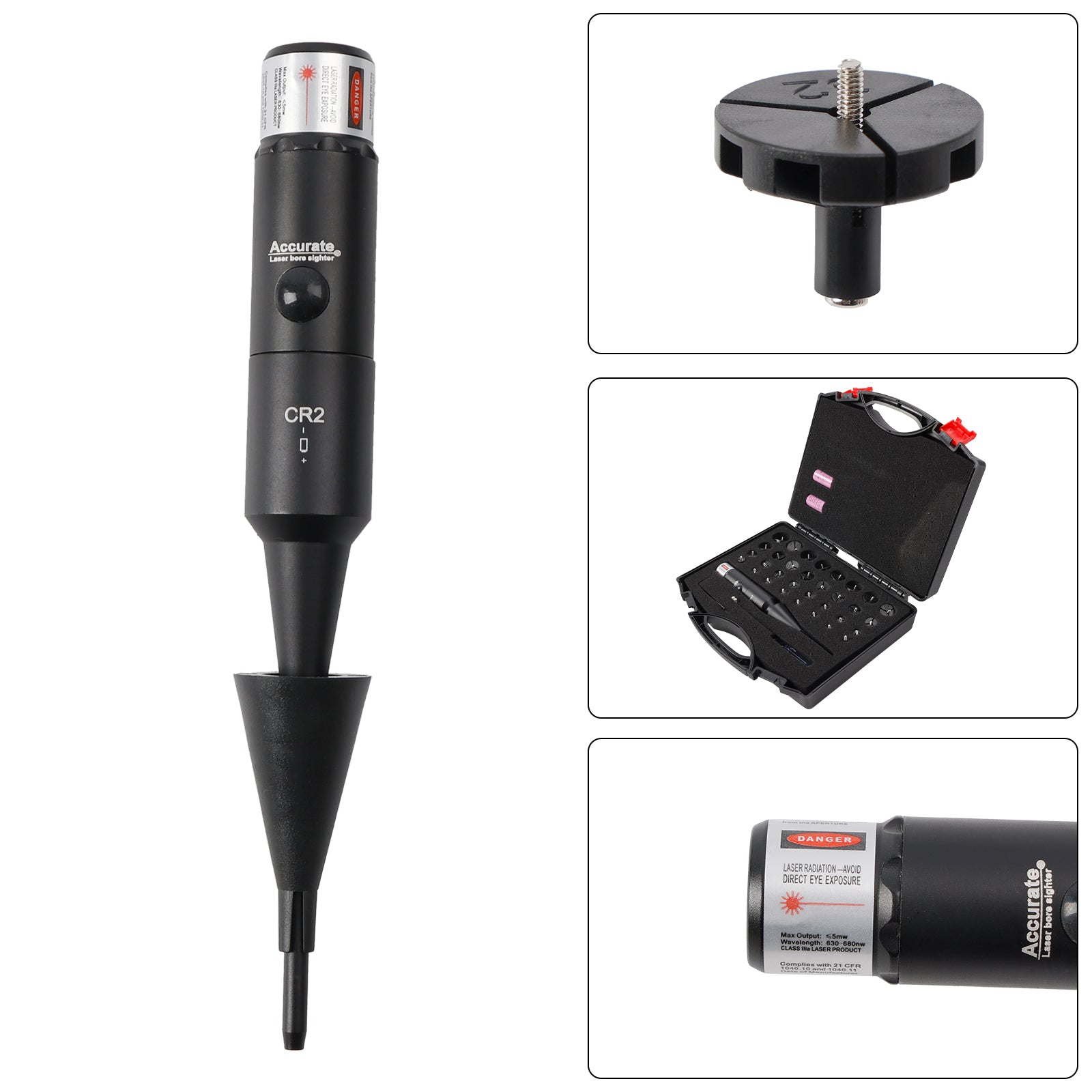 Professional Laser Bore Sight Kit Multiple Caliber Upgraded Red Bore Sighter