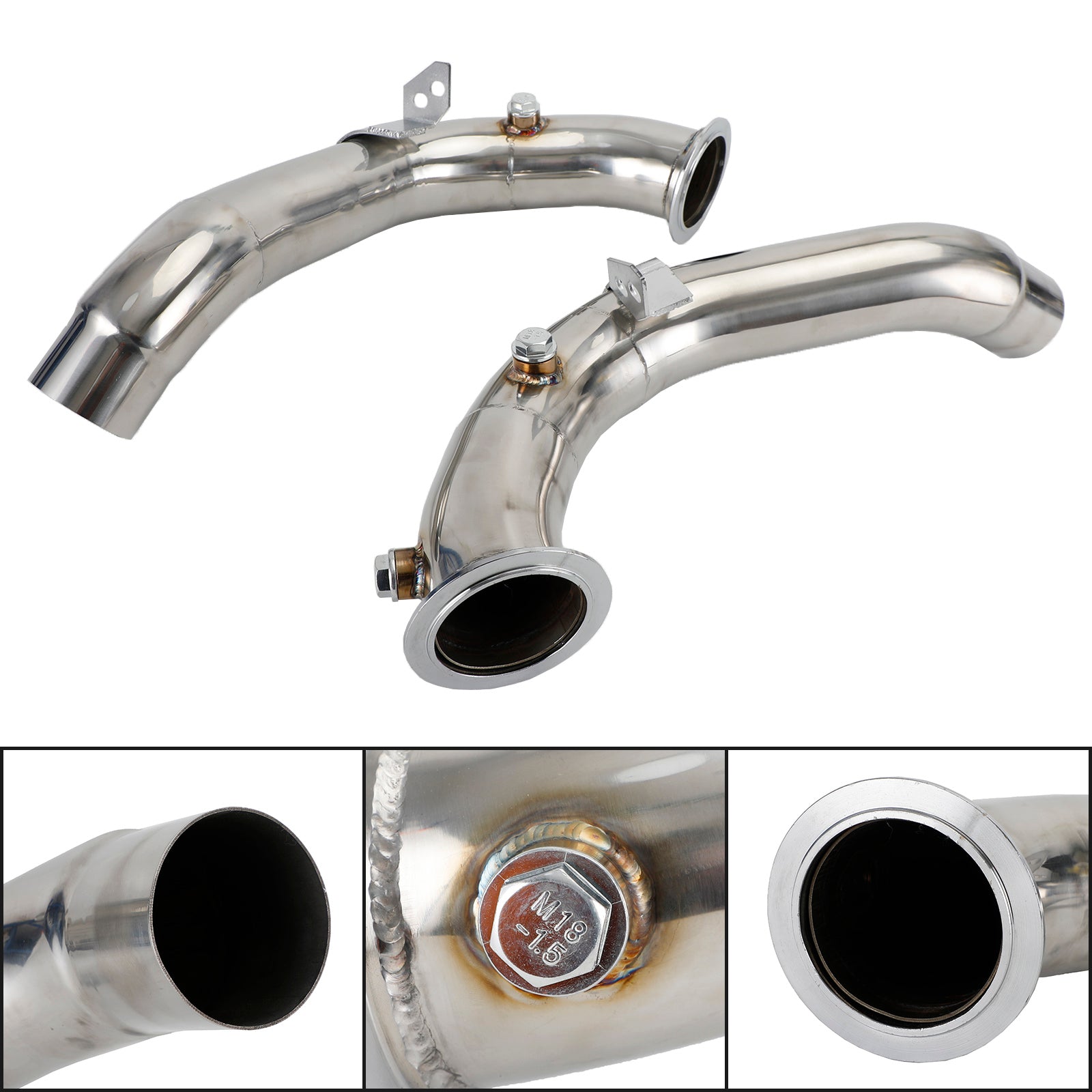 2011-2018 BMW M5 F10 with S63 motor 3" Stainless Steel Exhaust Downpipes compatible