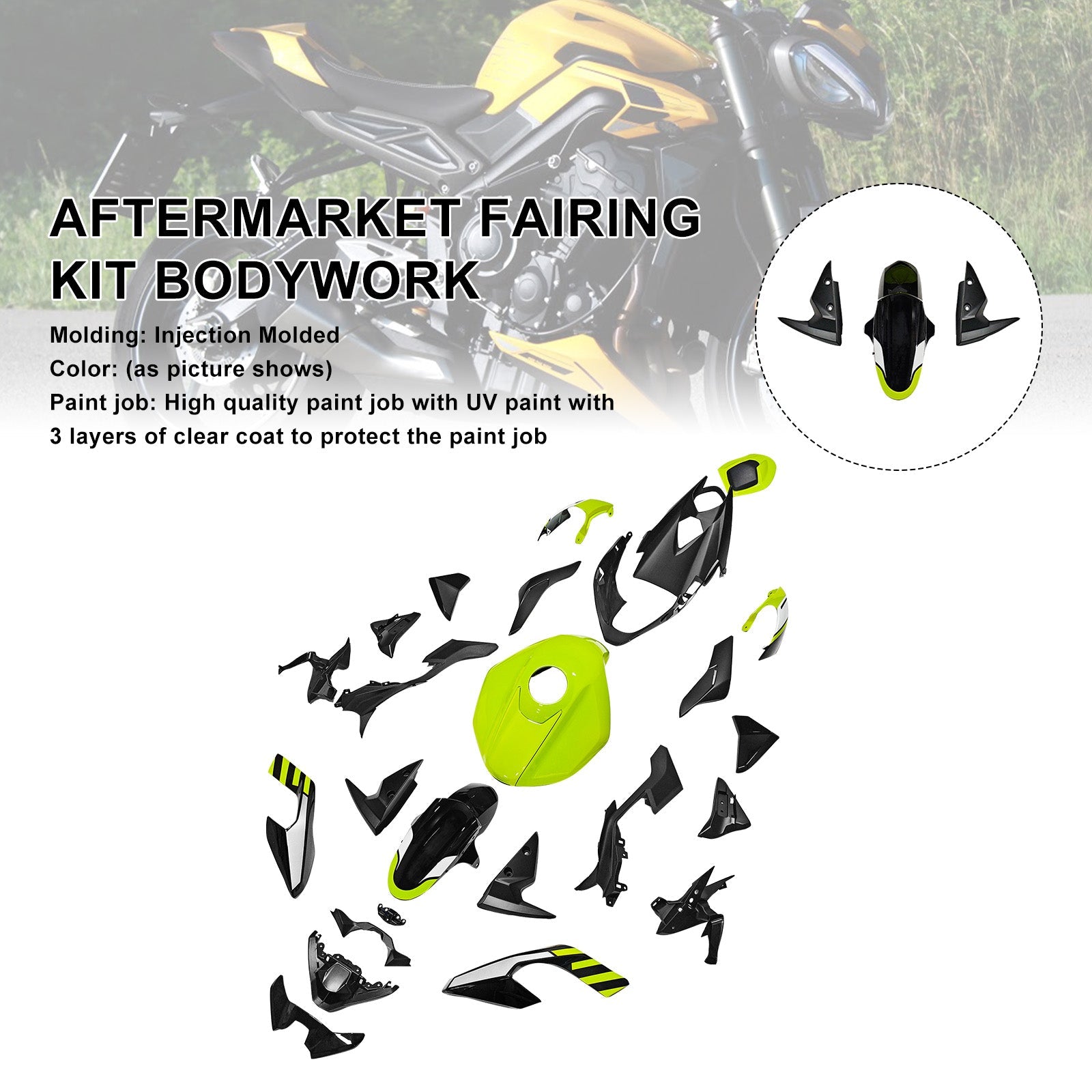 Injection Bodywork Fairing Kit for Street Triple 765 R/RS 2023-2025