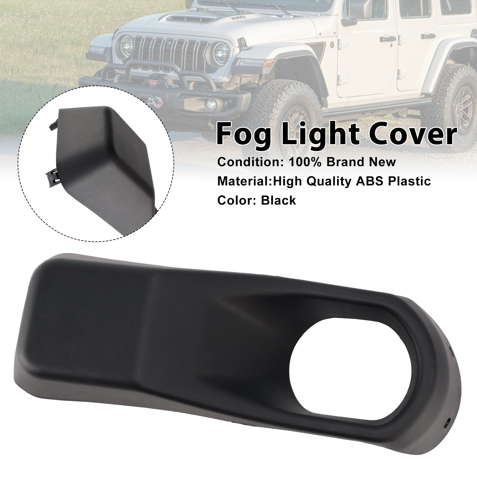 2018-2025 Jeep Wrangler JL Gladiator Right Fog Light Bezel Trim 68295558AA