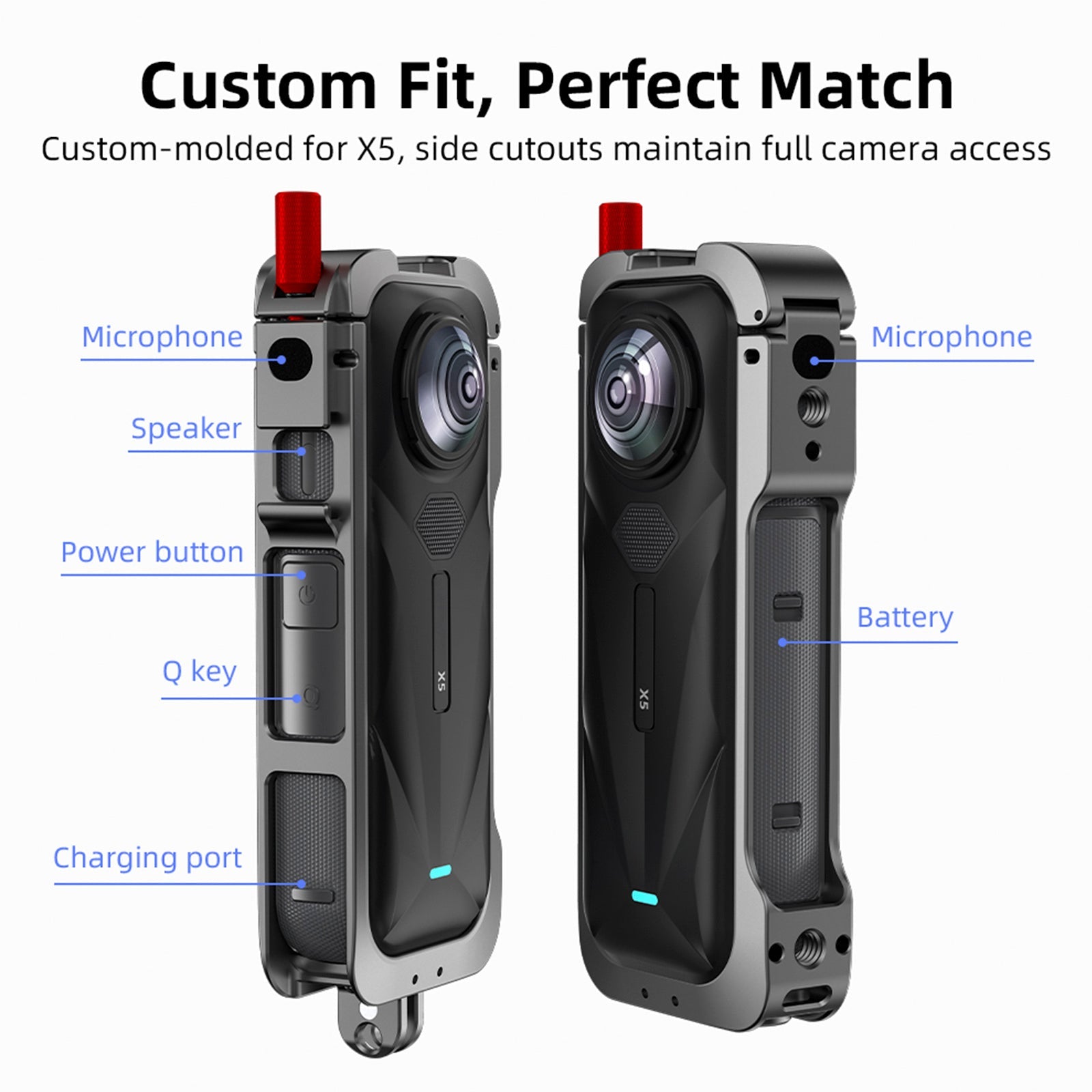 Camera Accessories Protective Frame Case With Lens Cover Kit For Insta360 X5
