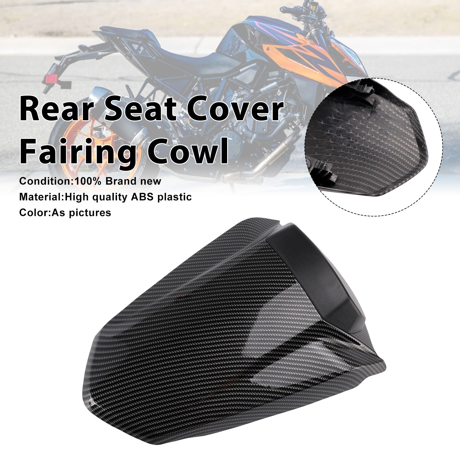 2014-2019 For 1290 Super Duke R Rear Pillion Seat Cover Fairing Cowl
