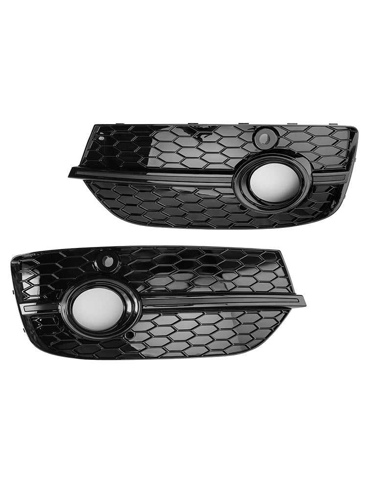 2013-2015 Audi Q3 RSQ3 Style Honeycomb Front Fog Light Covers Gloss Black