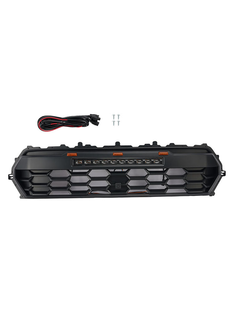 2024+ Toyota Tacoma With Led & Light Bar Black Front Bumper Grille Grill Fit