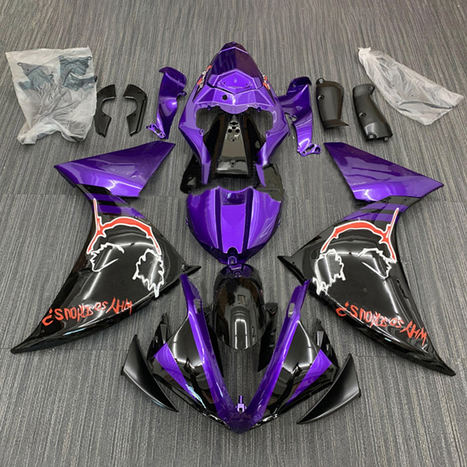 2012-2014 Yamaha YZF-R1 Injection Fairing Kit Bodywork Plastic ABS