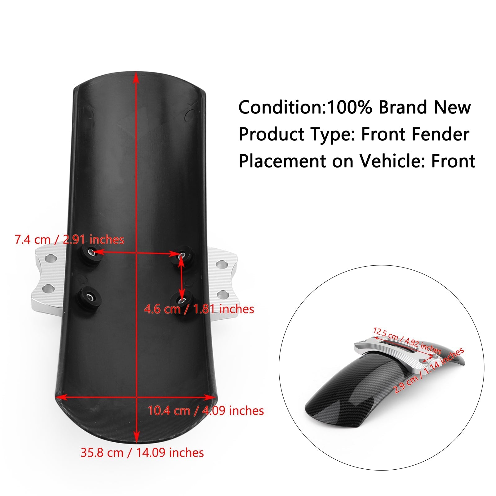 2016-2019 BMW R NINE T Scrambler Front Fender Mudguard Silver