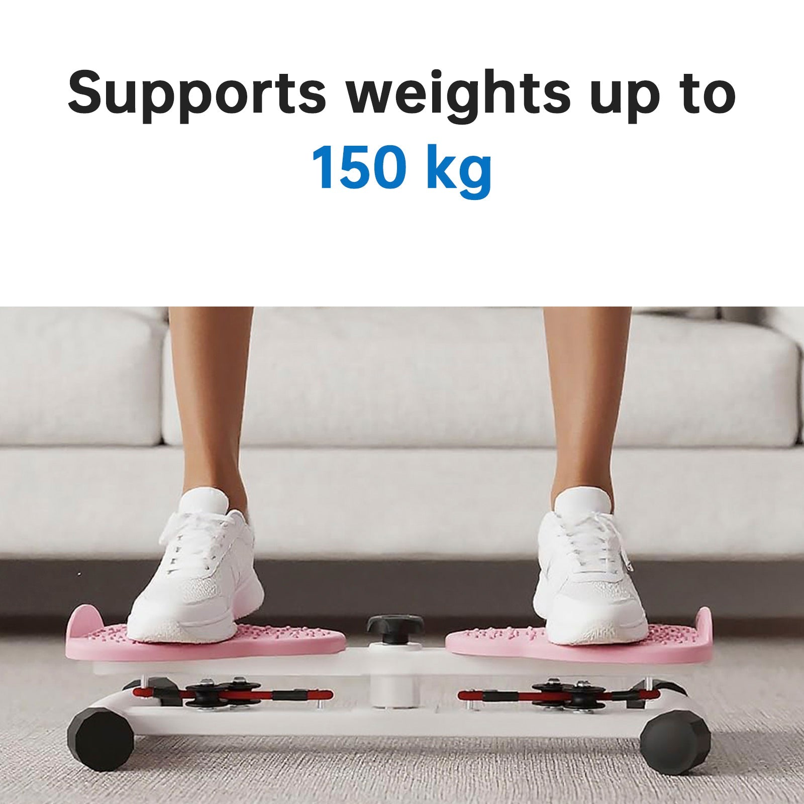 Waist Twisting Machine Fitness Tool Ab Twister Board 150kg Capacity & 20dB Ultra-Quiet Anti-Slip Home Gym Workout Equipment for Women Belly Fat Pink/Blue