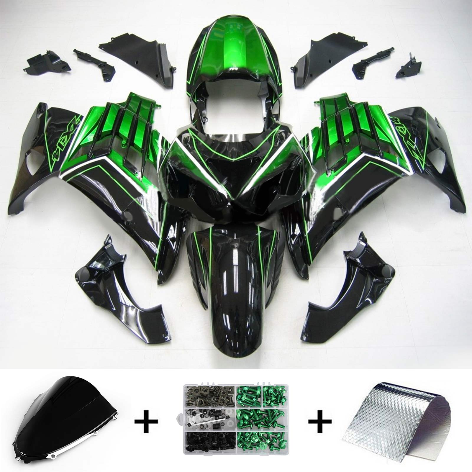 2012-2025 Kawasaki ZX14R Injection Fairing Kit Bodywork Plastic ABS #104
