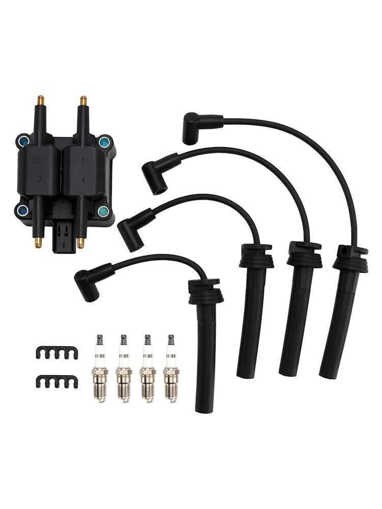 Ignition Coil Pack Spark Plug Wire Set UF189 UF403 UF410 For Chrysler 1997-2002
