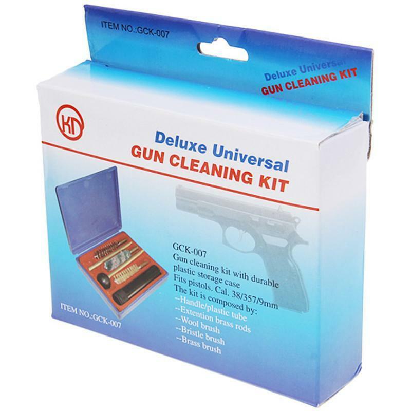 Gun Cleaning Kit for Cal .38 .357 9mm Pistol and Revolver Universal Brushes