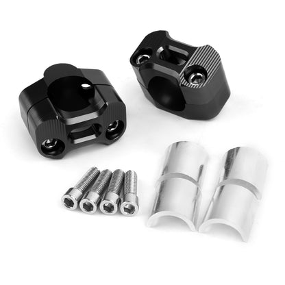 CNC Aluminum Motorcycle Handlebar Risers 22-28mm Universal Clamp Mount Black