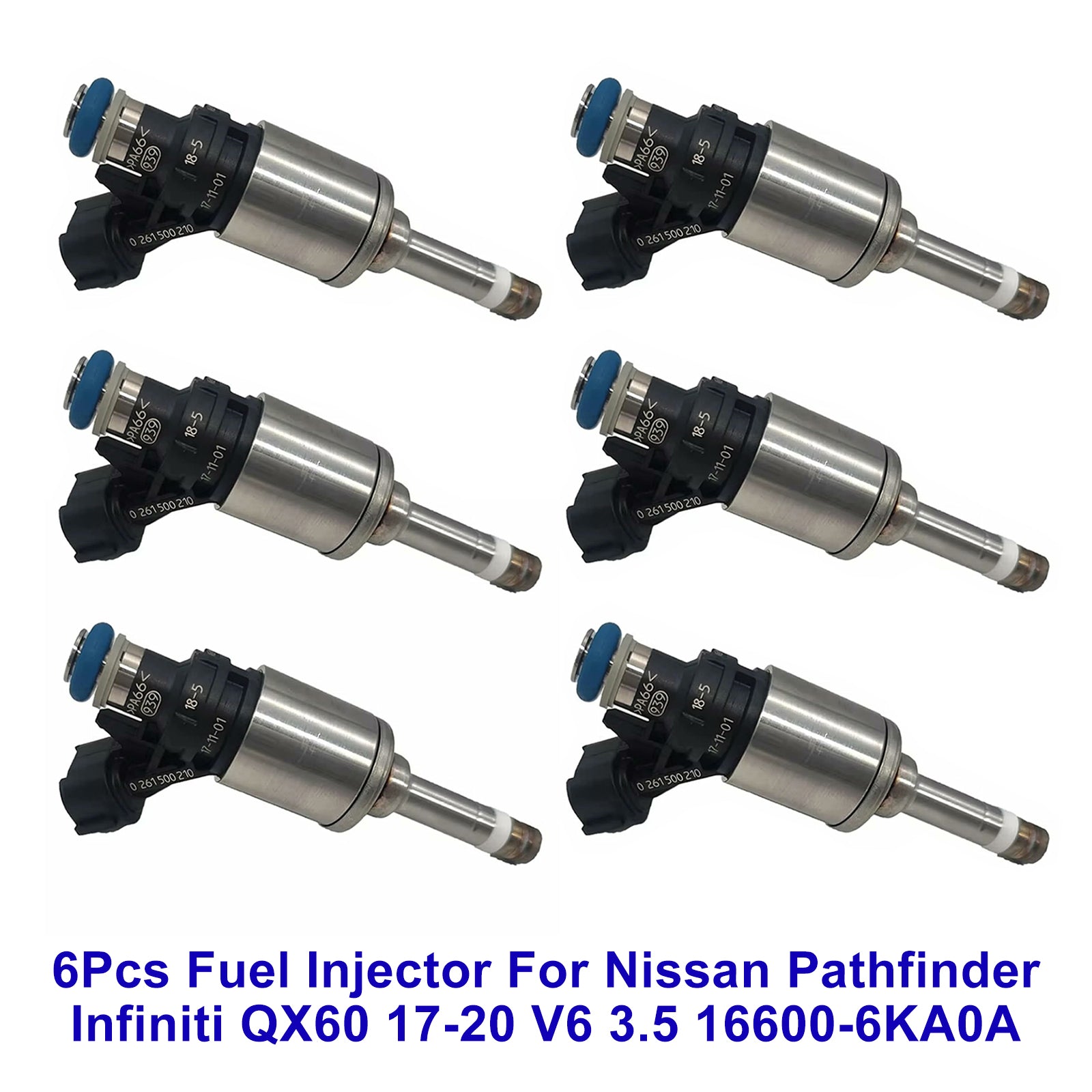 2019-2020 For Infiniti QX60 Luxe,Pure 3.5LV6-Gas 6PCS Fuel Injector 0261500304