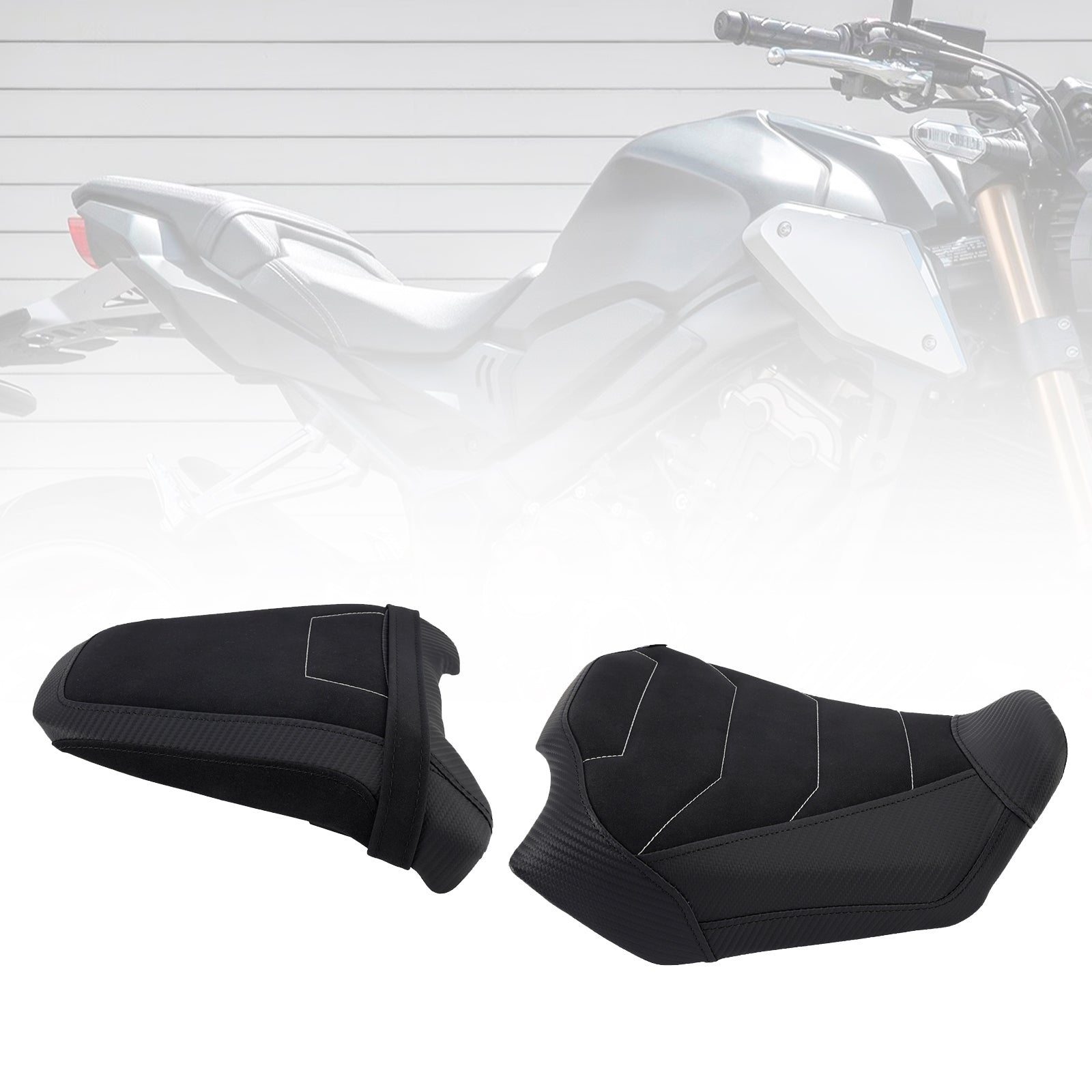2024-2025 For Honda Cb650R Cbr650R Driver&Passenger Seat Kit Rear Cushion Black1