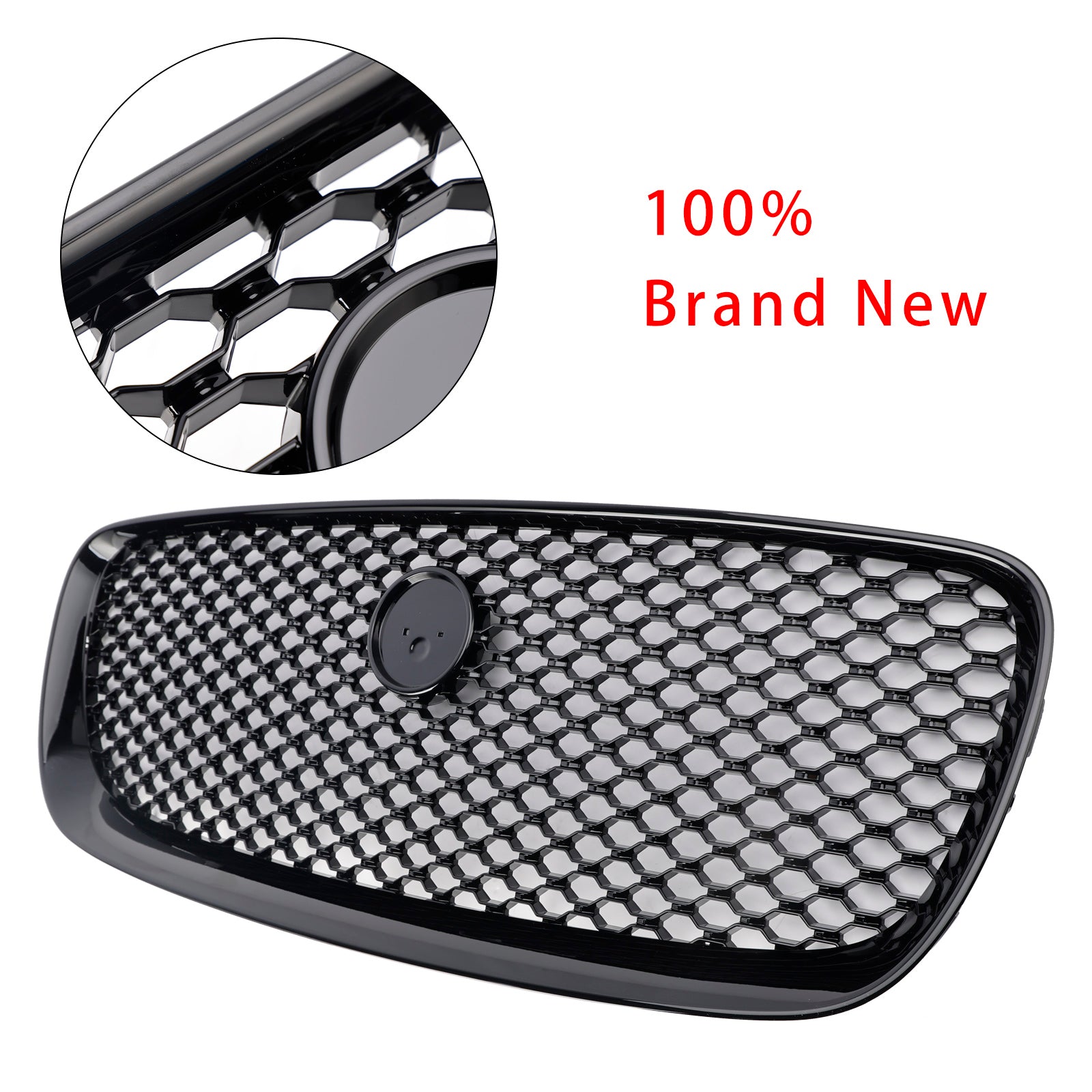 2016-2020 JAGUAR F-PACE X761 Gloss Black Front Bumper Grill Grille