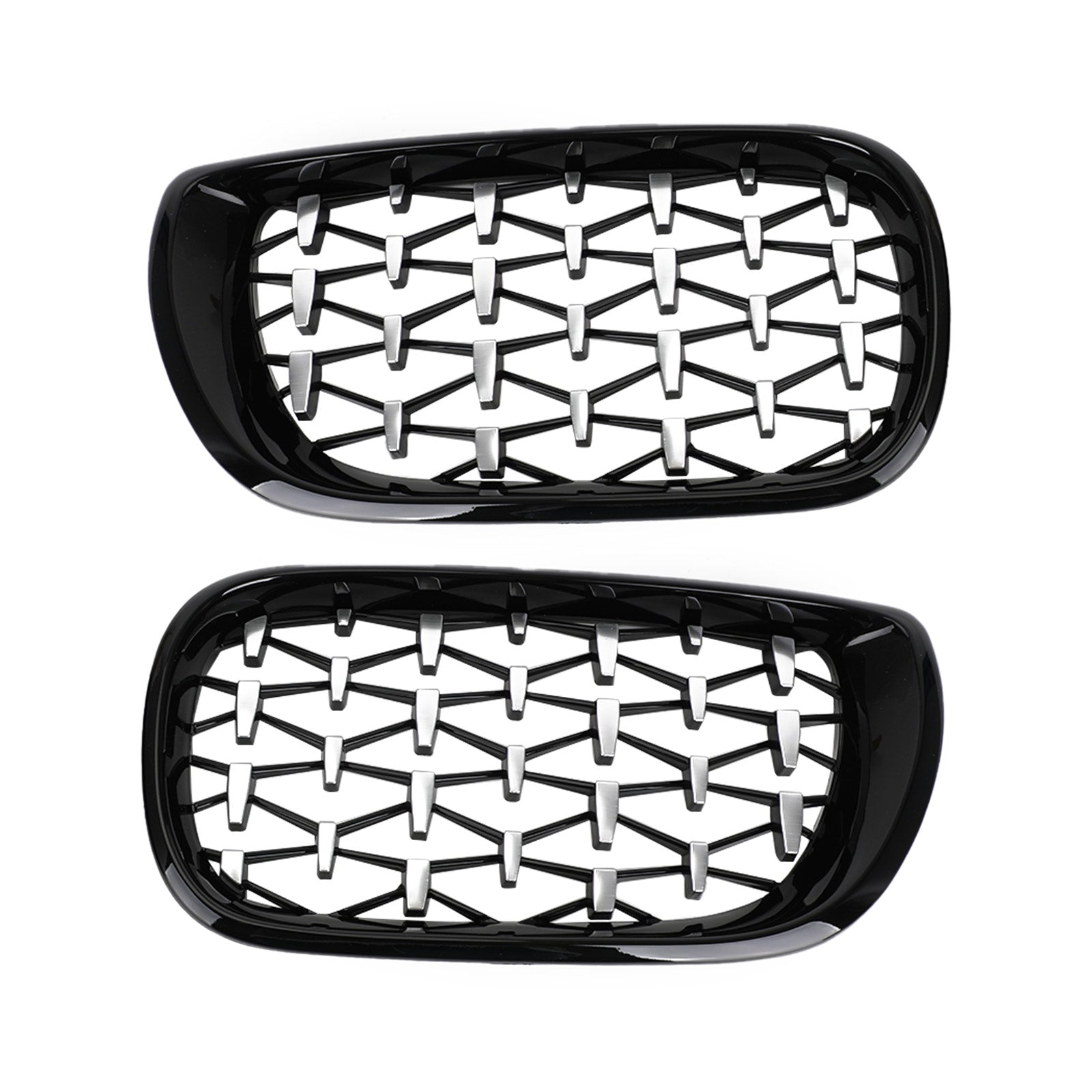2002-2005 BMW E46 Saloon/Touring Facelift 4Dr Diamond Style Front Grille Black&Chrome/Chrome/Black Generic