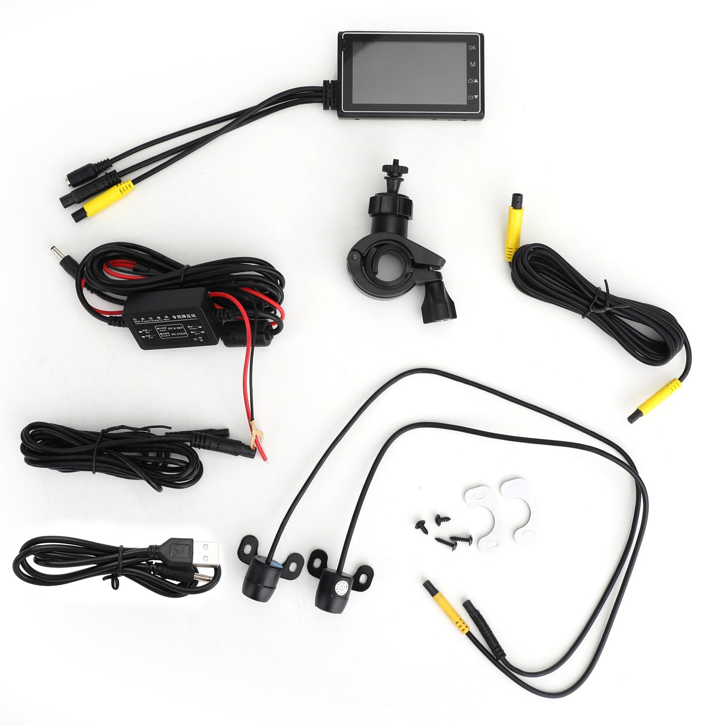 Motorcycle DVR Video Recorder+1080P Full HD Front Camera and Rear View Camera