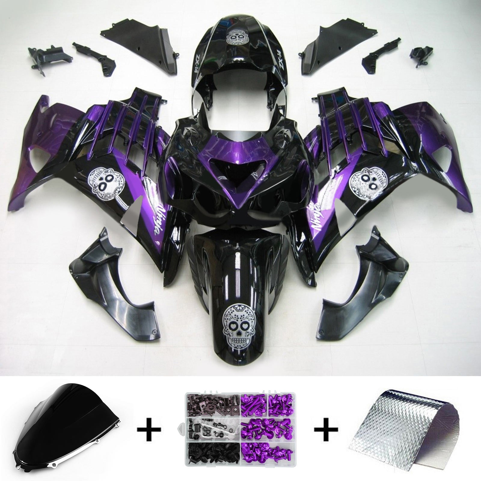 2012-2025 Kawasaki ZX14R Injection Fairing Kit Bodywork Plastic ABS #104