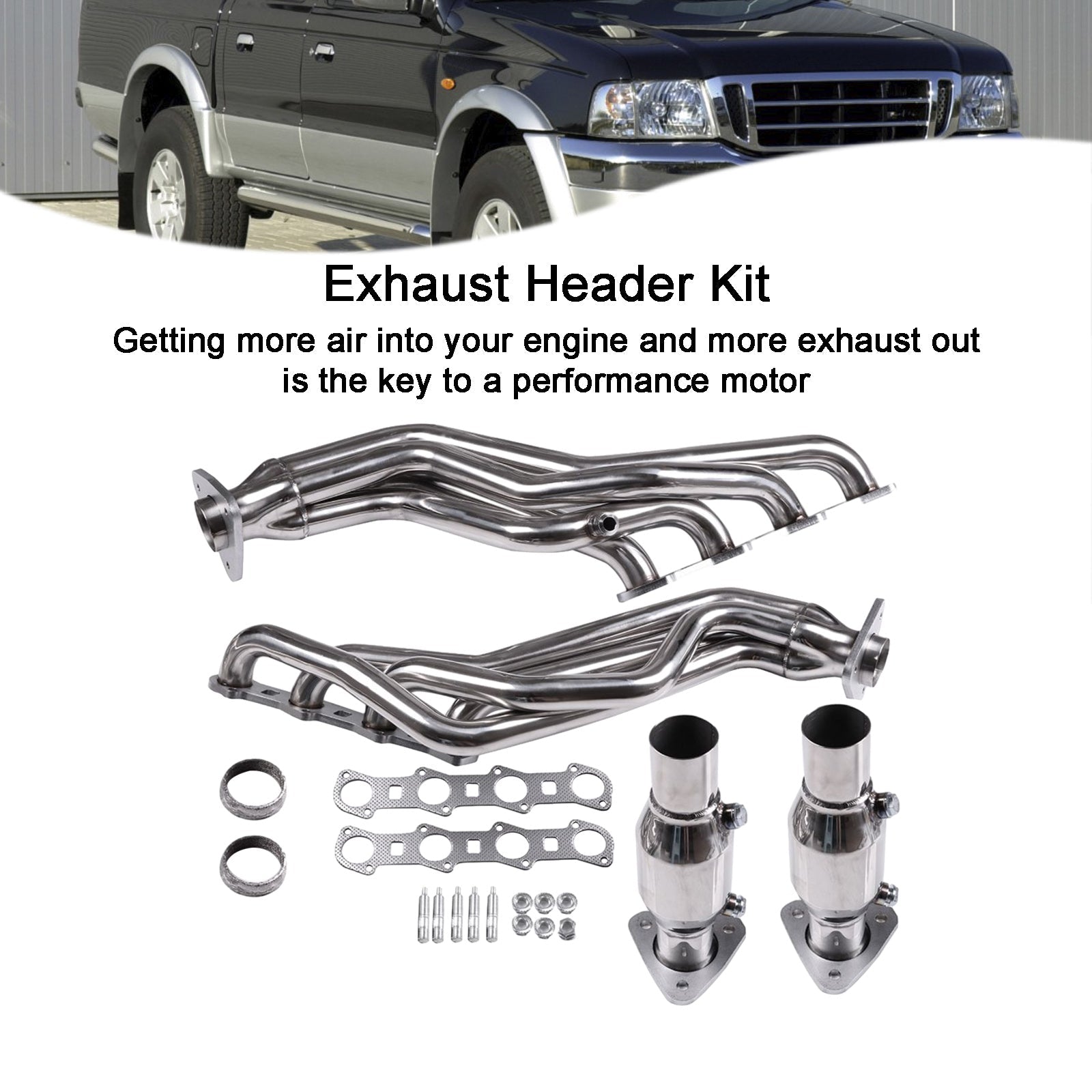 Exhaust Manifold Racing Header Fit Ford F-150 1999-2003 Fit Ford F-150 2004