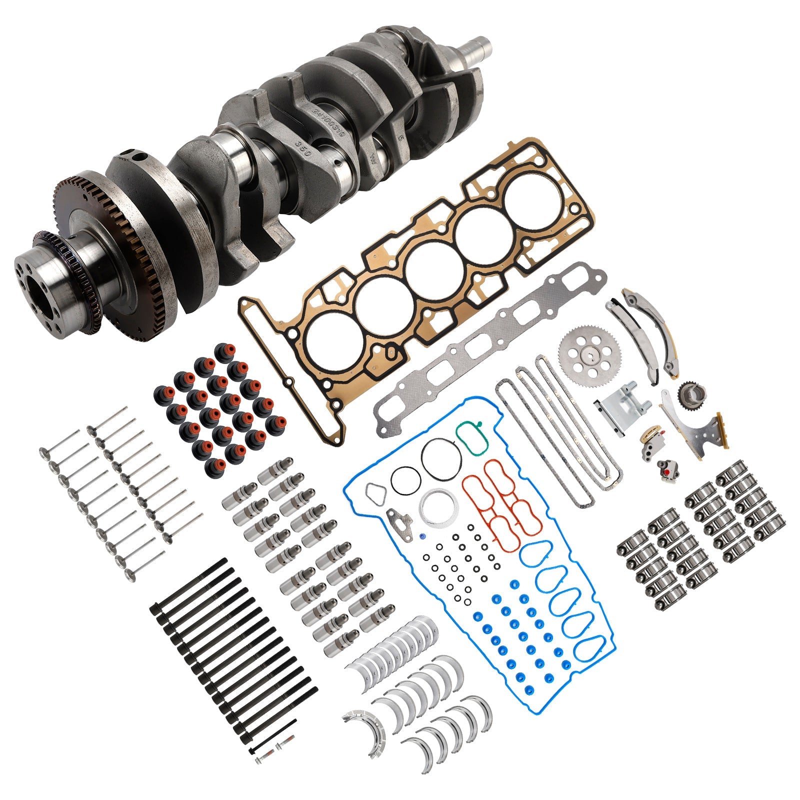 2007-2012 Chevrolet Colorado 3.7L 3654CC 223CID L5 DOHC Engine Rebuild Kit Crankshaft 89017791 HS26390PT