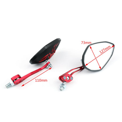 Universal 8mm 10mm Motorcycle Moto Spider Adjusted Rear View Side Mirrors Red Generic