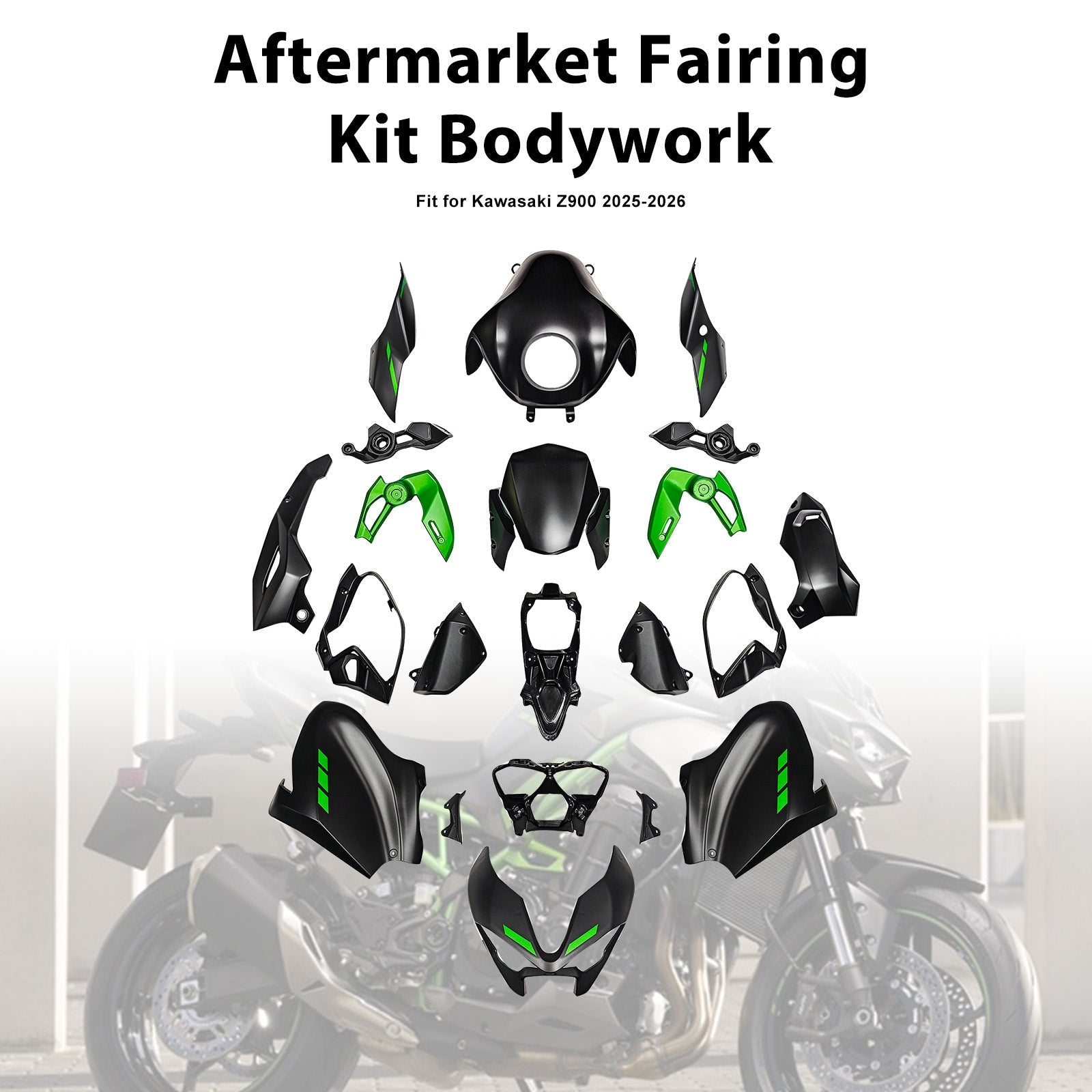 Injection Bodywork Fairing Kit for Kawasaki Z900 2025-2026