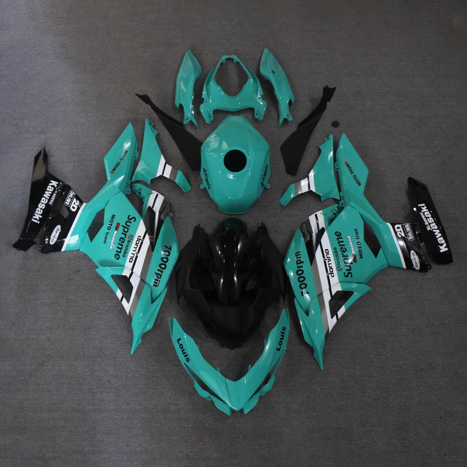 Injection Fairing Kit Bodywork Plastic ABS fit For Kawasaki EX400 Ninja400 2018-2024