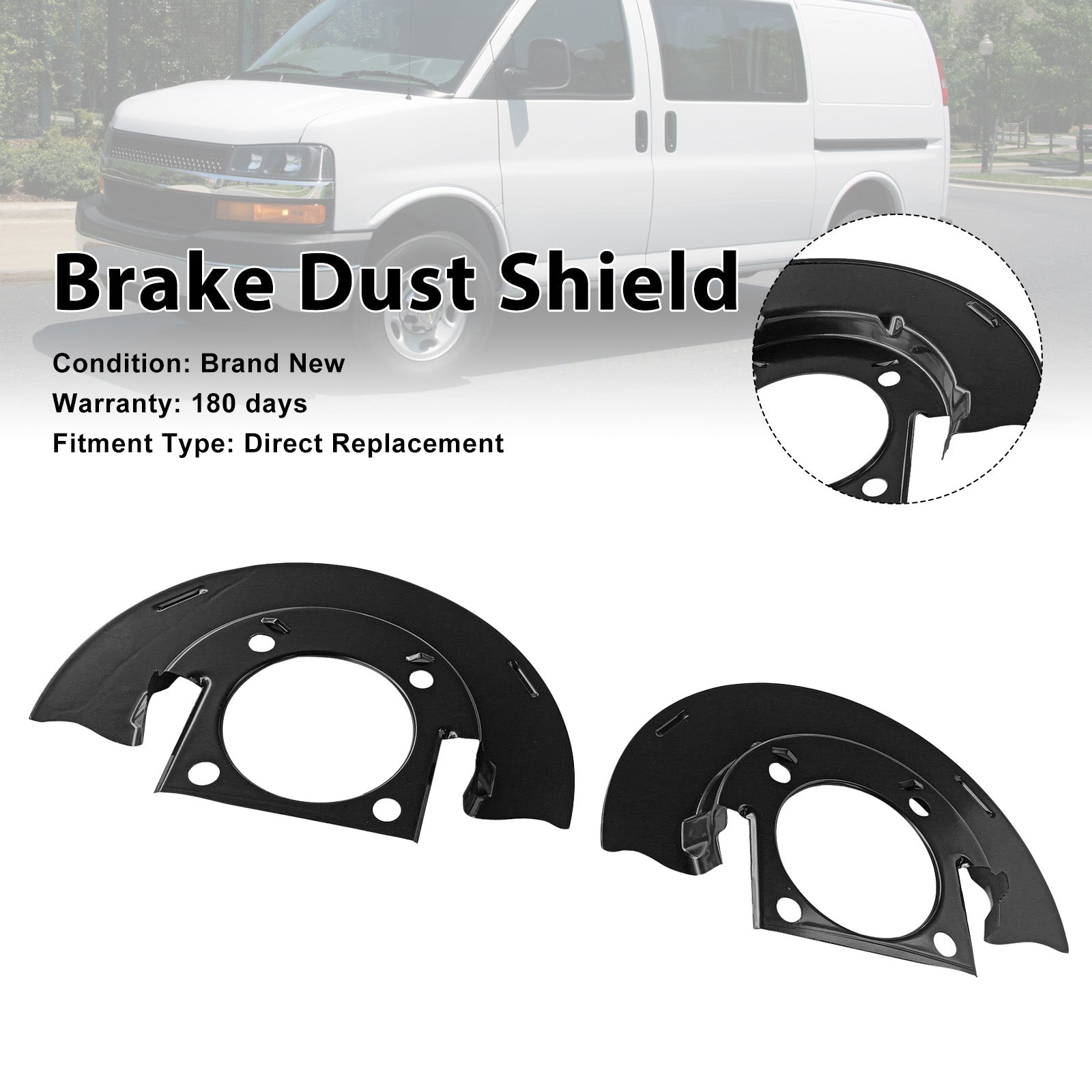 Front Brake Dust Shield 25846355 Fit Chevy Silverado 2500 1999-2024 947-073