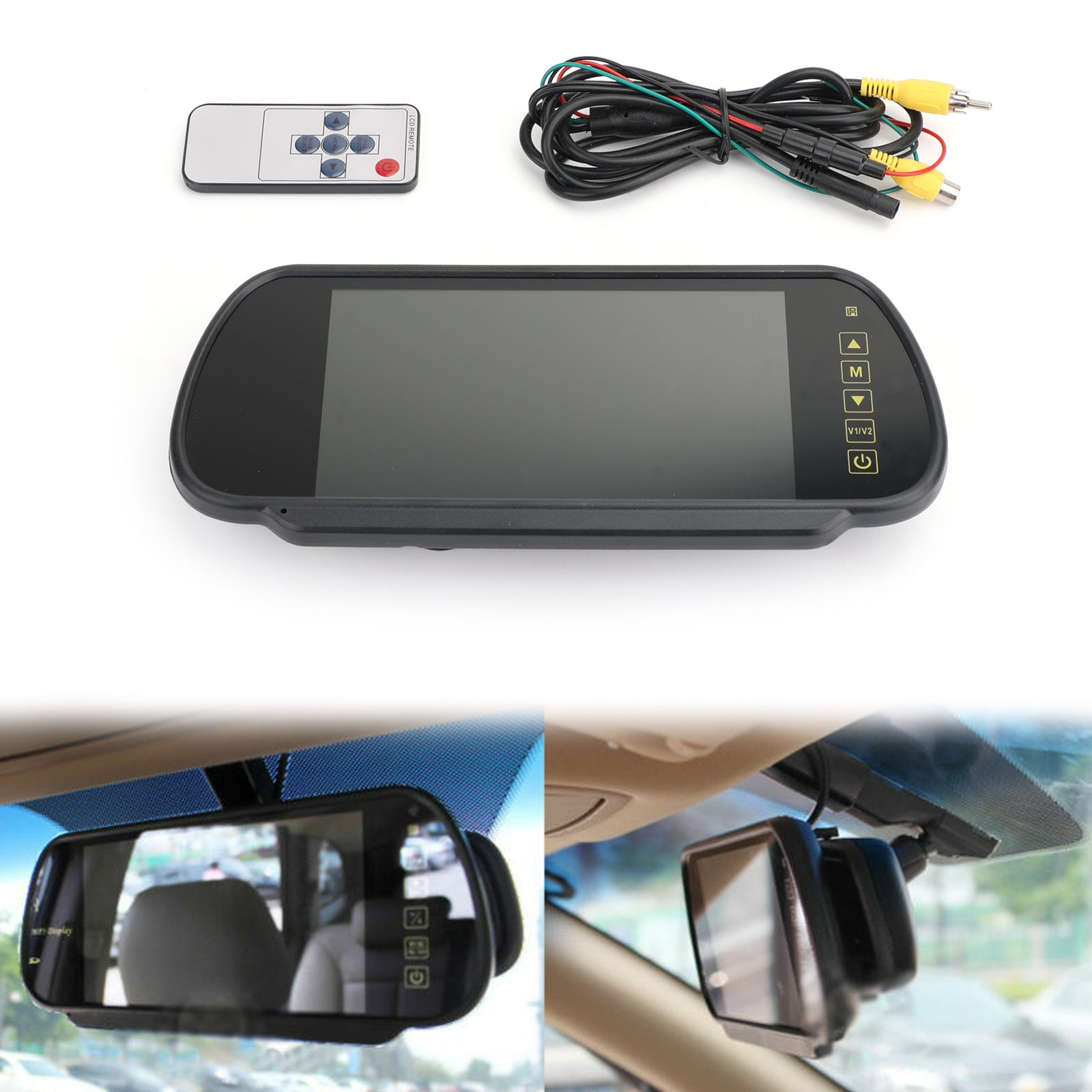 7" LCD Car Rear View Monitor Sensors Lens Screen for Bus Car Reversing Camera