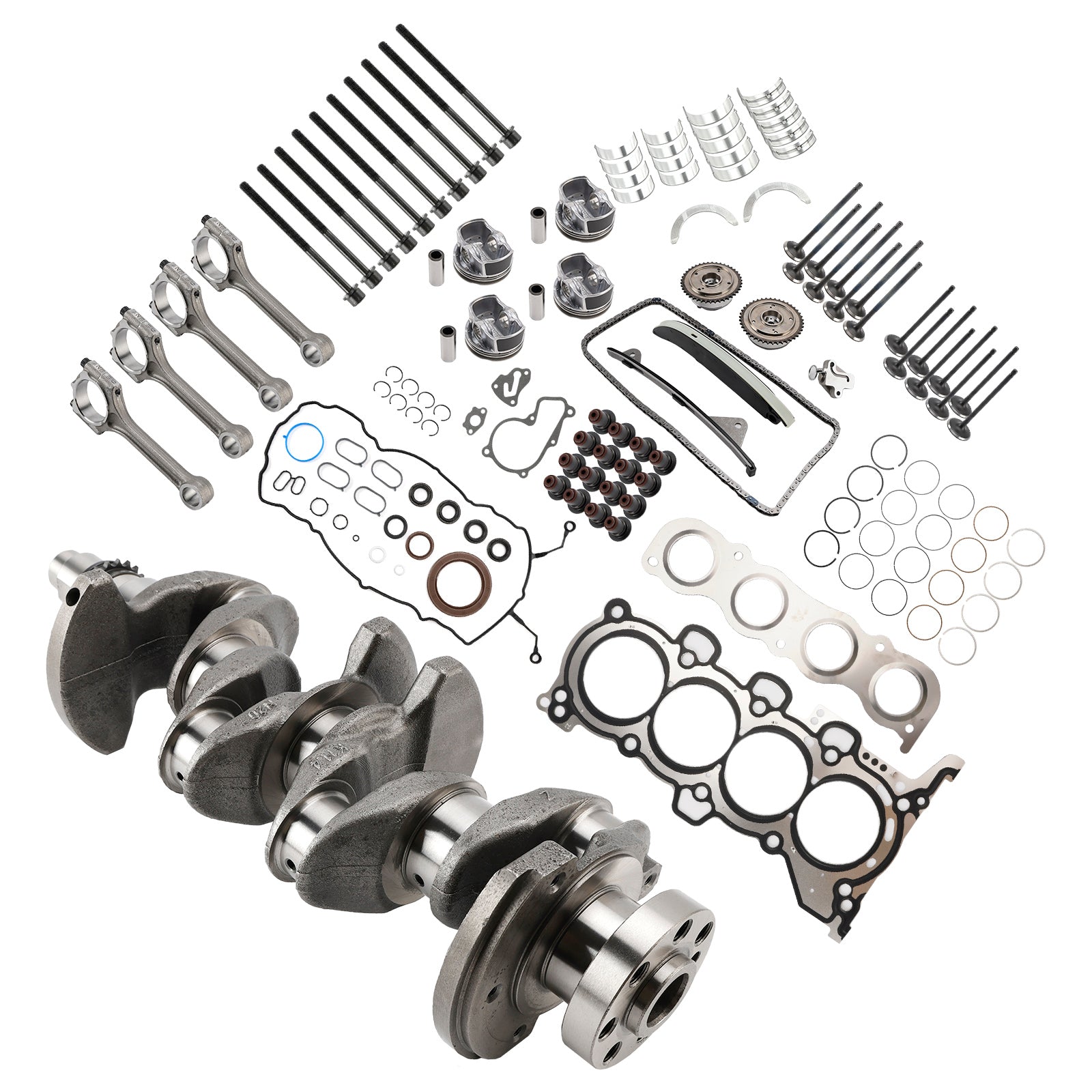Hyundai Kia G4NG 2.0L Engine Overhaul Rebuild Kit w/ Crankshaft Rods Timing