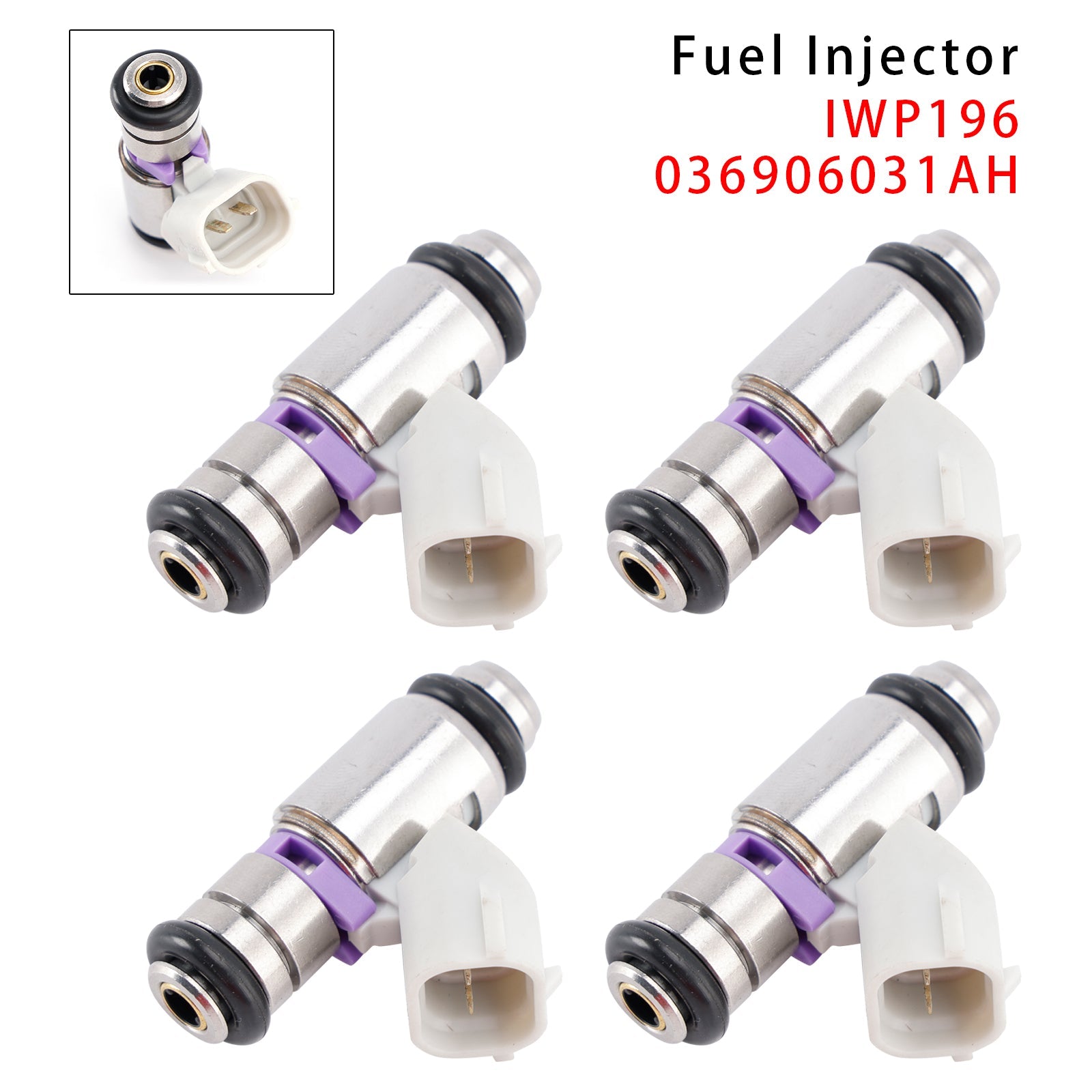 4Pcs Fuel Injector For VW Golf Polo Seat Toledo Skoda Fabia IWP196 036906031AH
