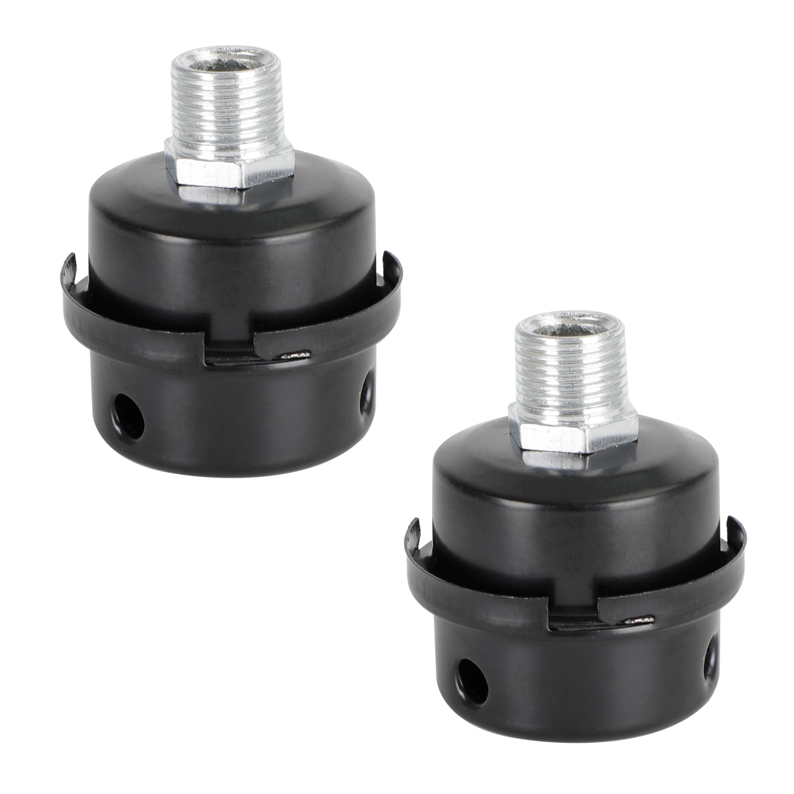 2x Filter Metal Air Compressor Intake Filter Noise Muffler Silencer 13/16/20mm
