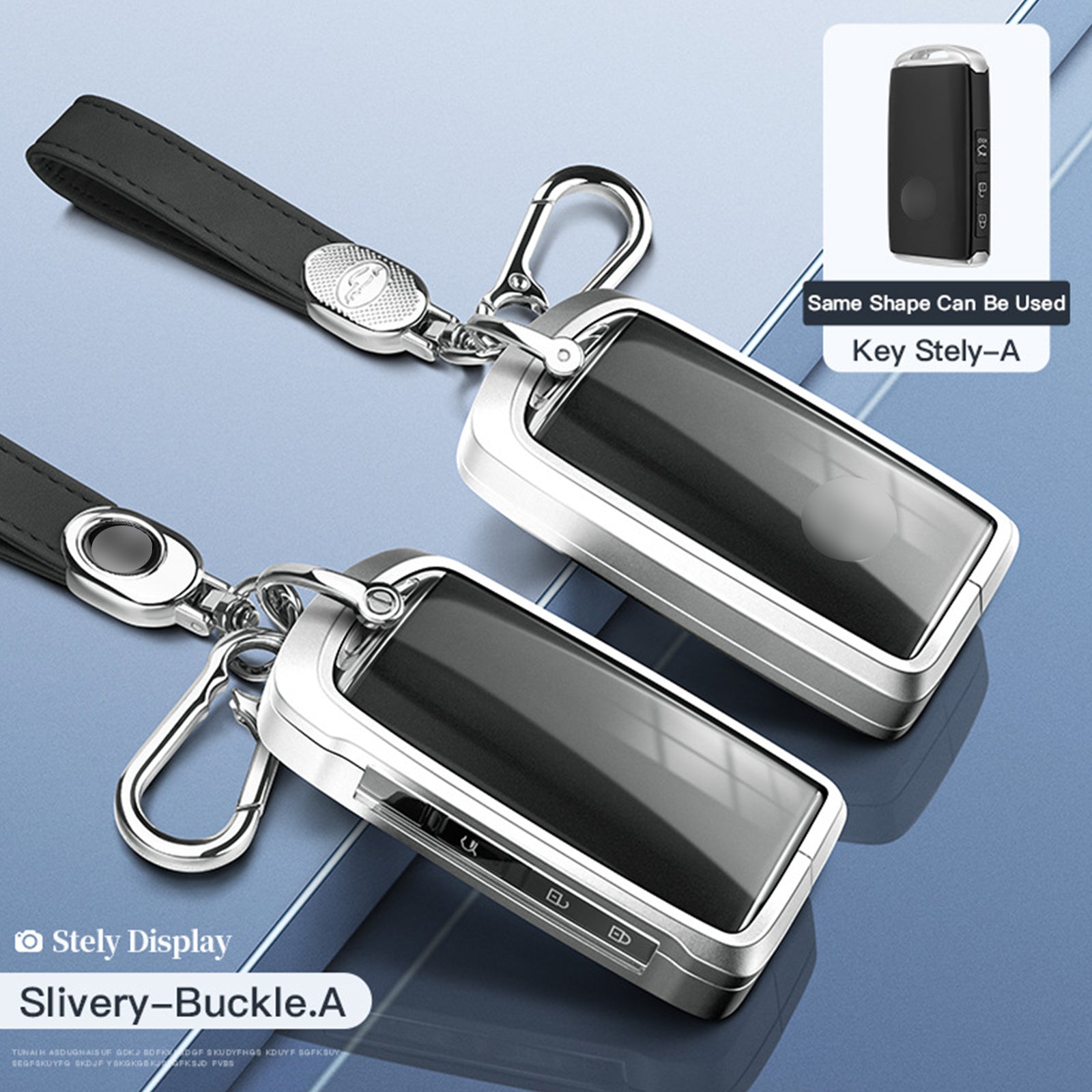 Aluminum Alloy TPU Silvery Car Key Case Cover With Buckle For Mazda CX-4 CX-5